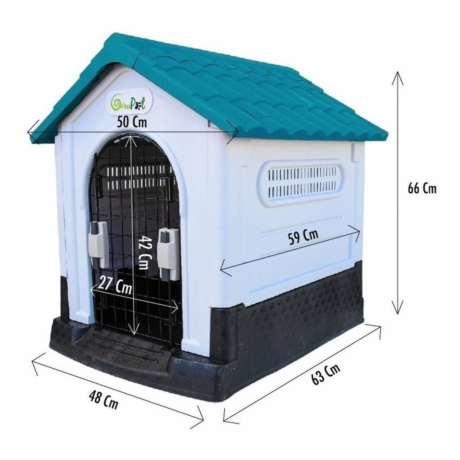 Casa Termica Para Perros Facil De Armar Y Guardar 63x66x50cm Azul Mediana