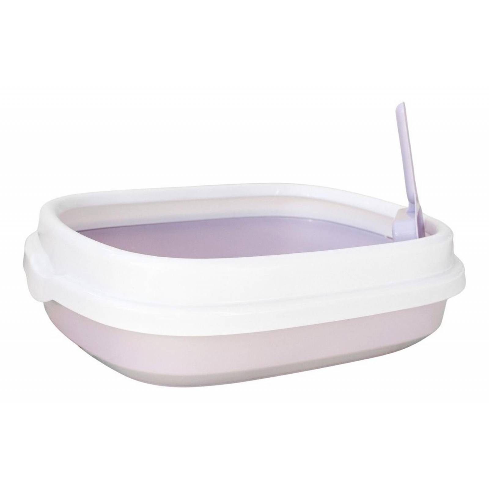 Arenero Para Gatos Con Pala Recogedora Pequeña 40x33x12 Cm Purpura Chica