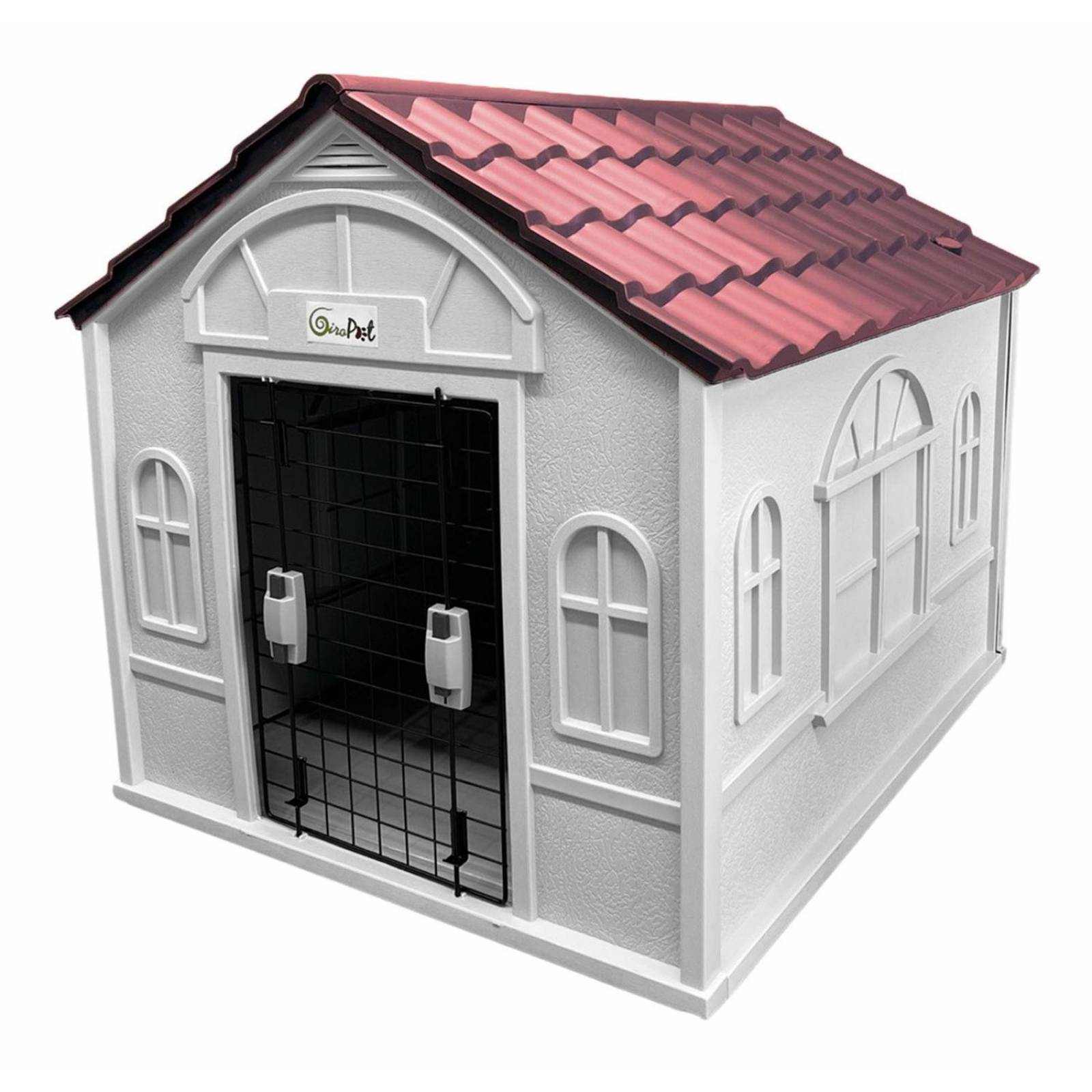 Casa Termica Para Perros Con Puerta Razas Pequeñas 75x63x65 Rojo Mediana