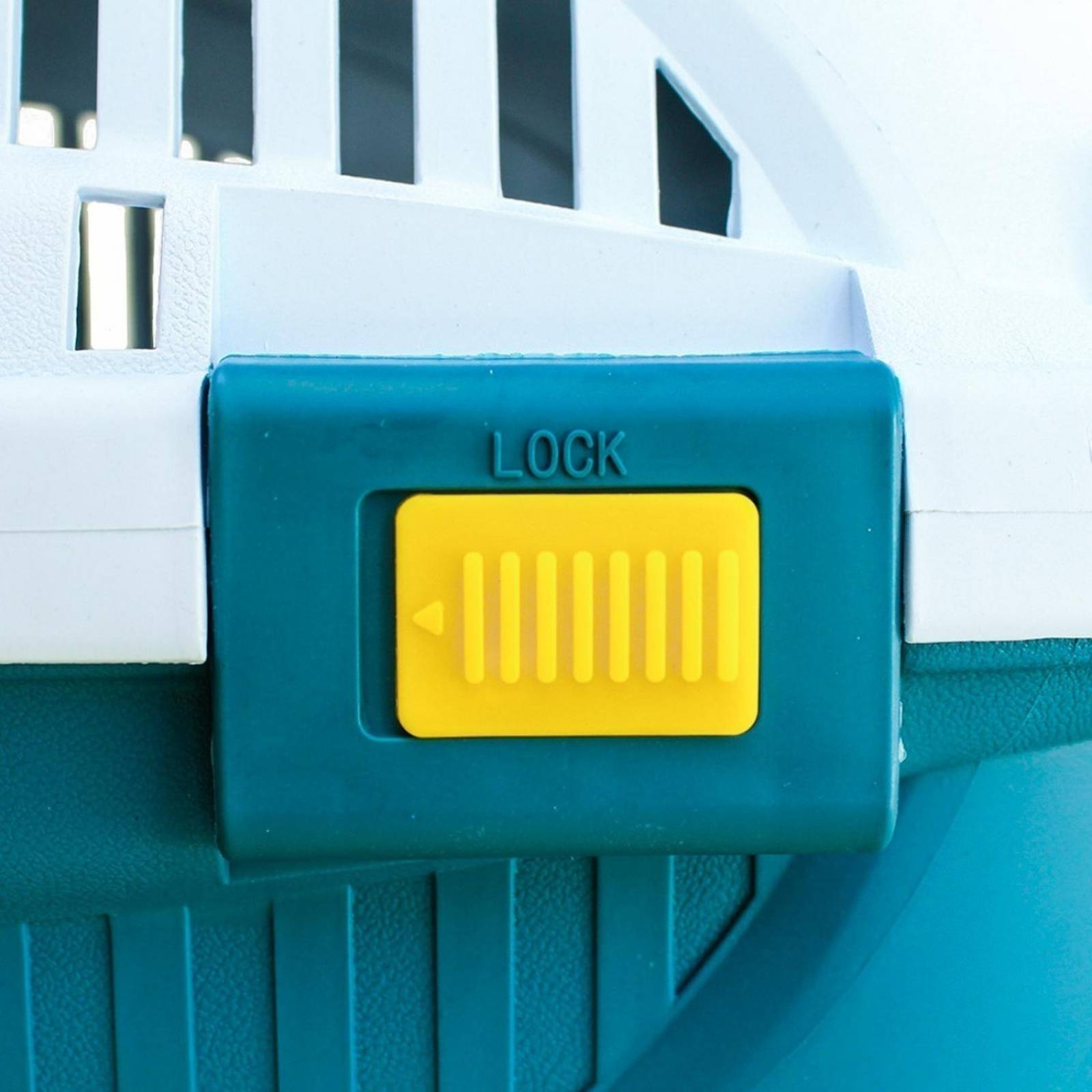 Transportadora Kennel Para Perros Y Gatos Pequeño 52x30x32cm Azul Mediana