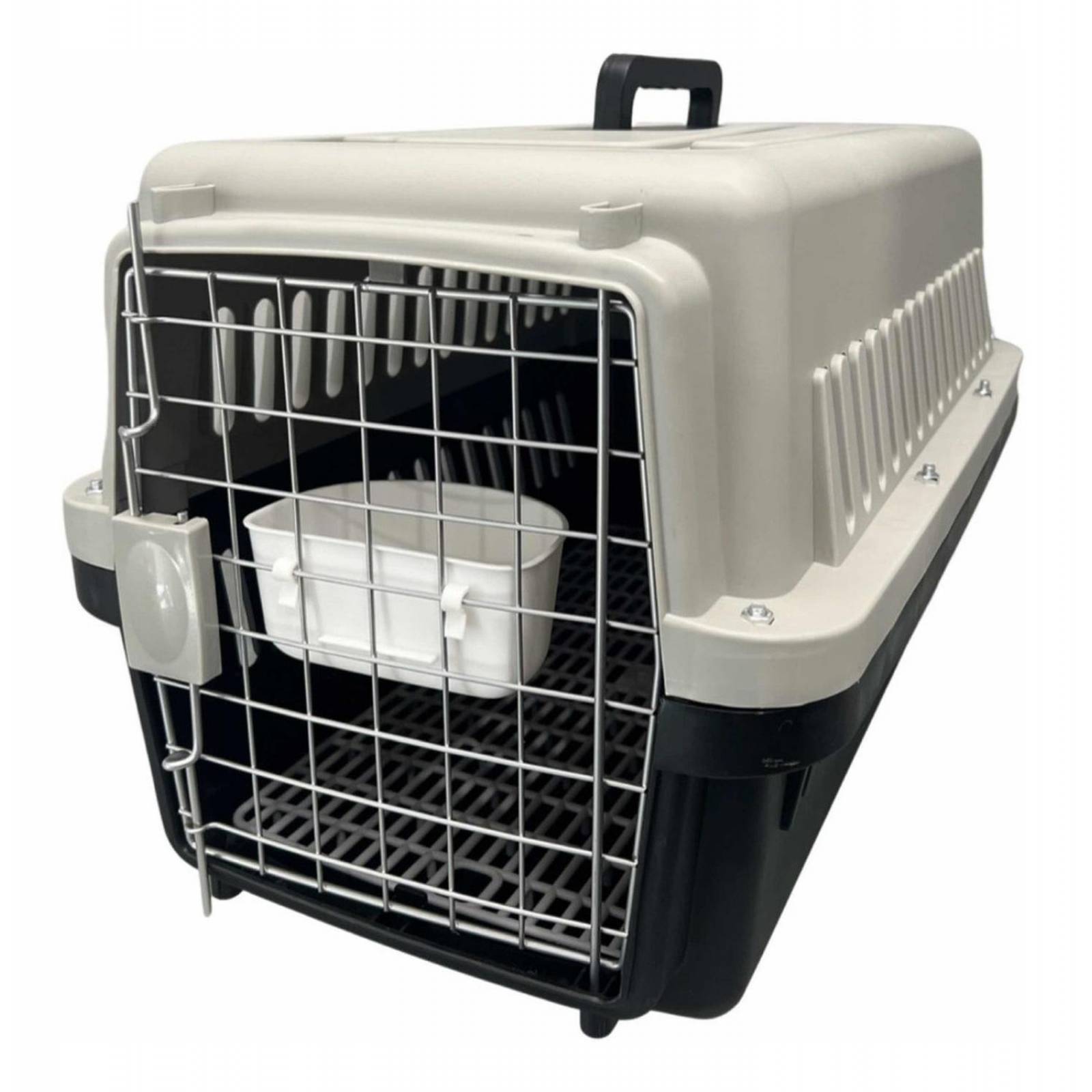 Transportadora Kennel Para Perros Y Gatos 48 X 32 X 30 Cm Negro Chica