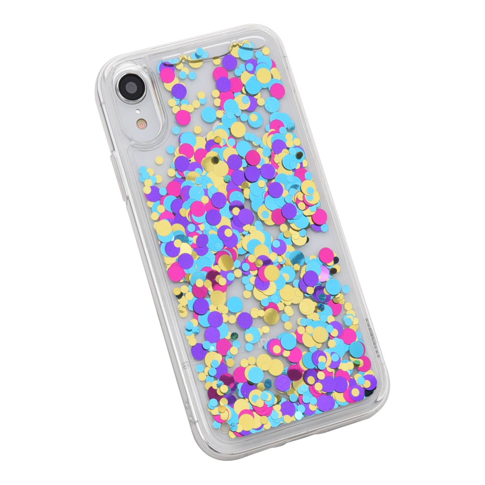 Case MOBO DC Confetti Funda para iPhone XR Protector Transparente Colores