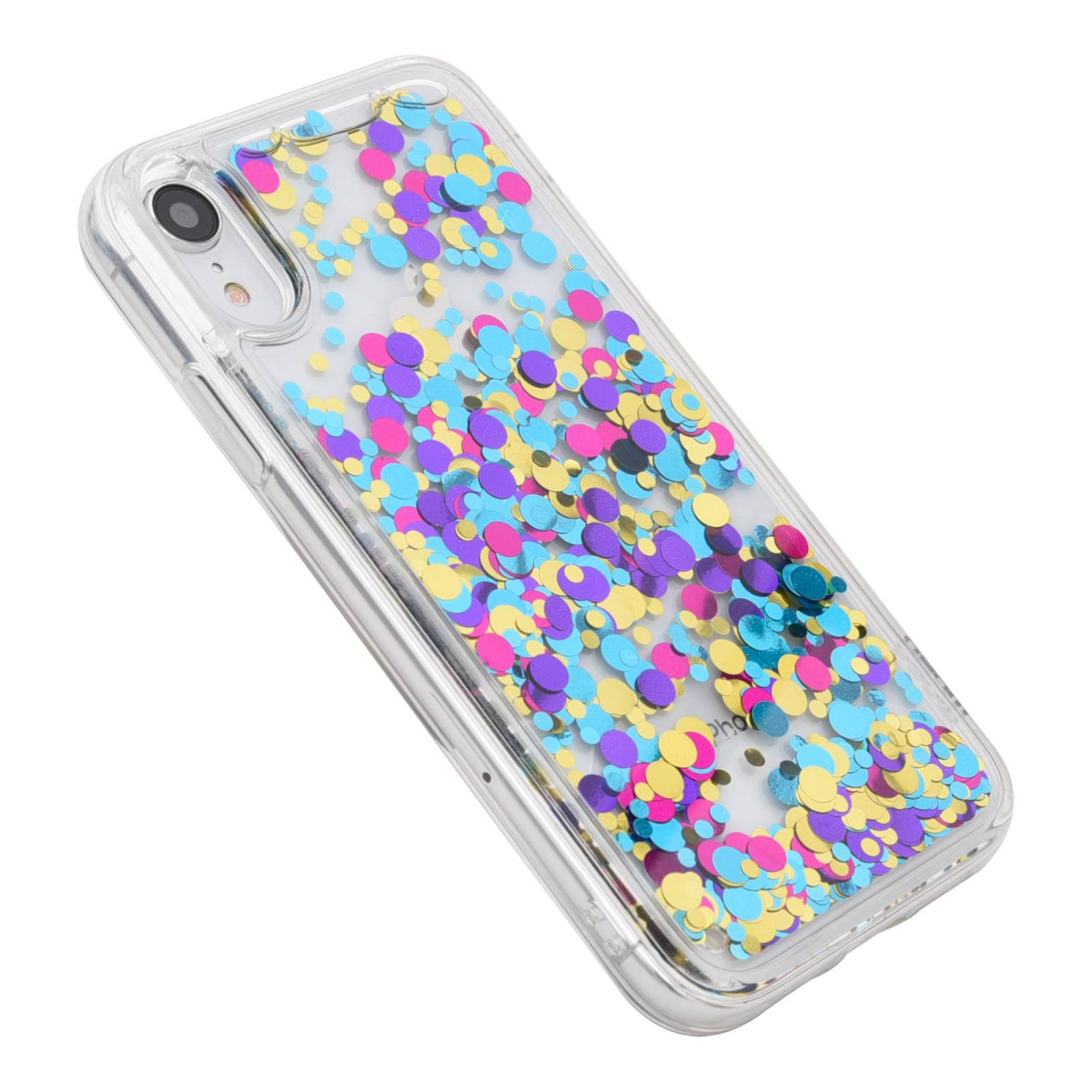 Case MOBO DC Confetti Funda para iPhone XR Protector Transparente Colores