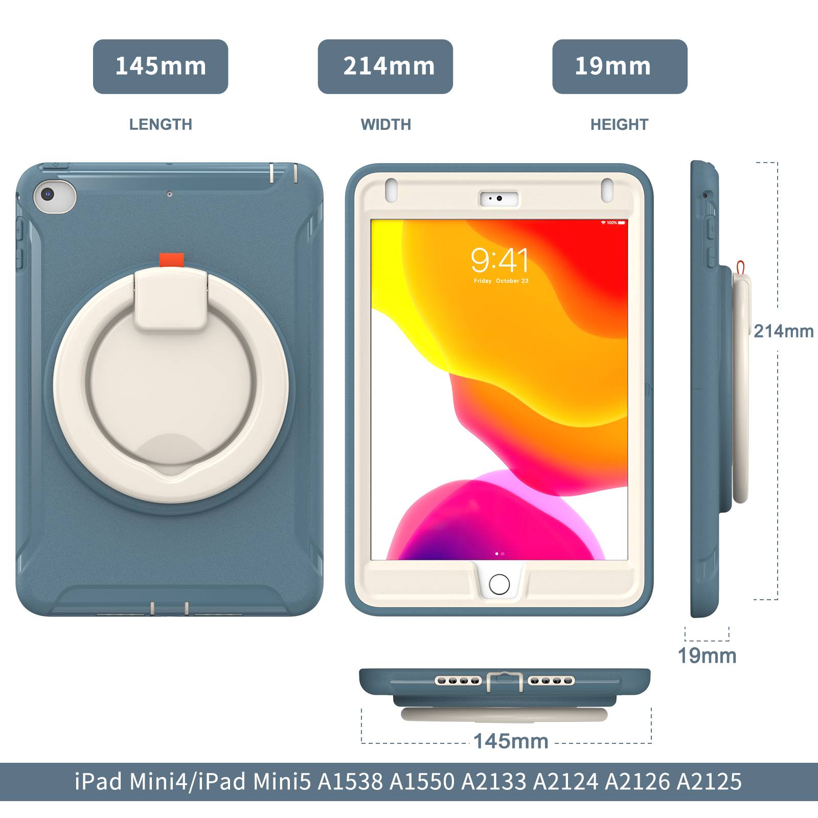 Teknet Funda Case iPad Mini 4 Mini 5 Uso Rudo Asa de Mano