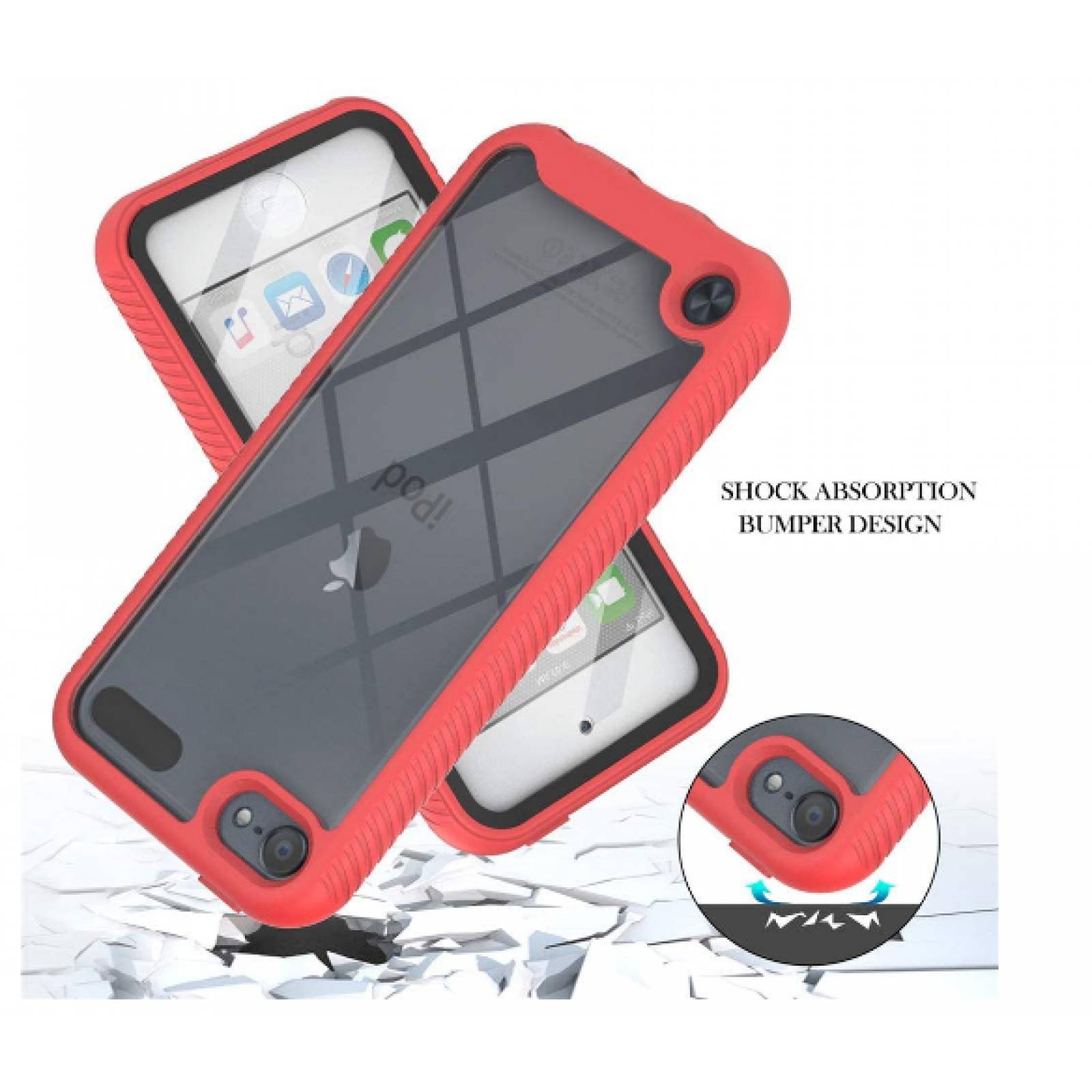 Funda Teknet Protector iPod Touch 5 6 7 Ultra Slim Uso Rudo