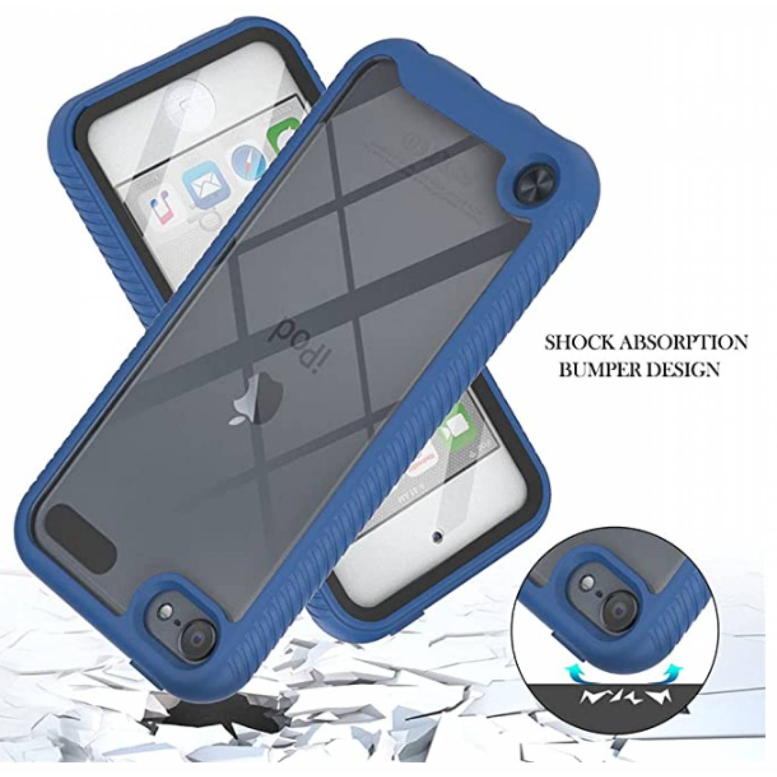 Funda Teknet Protector iPod Touch 5 6 7 Ultra Slim Uso Rudo