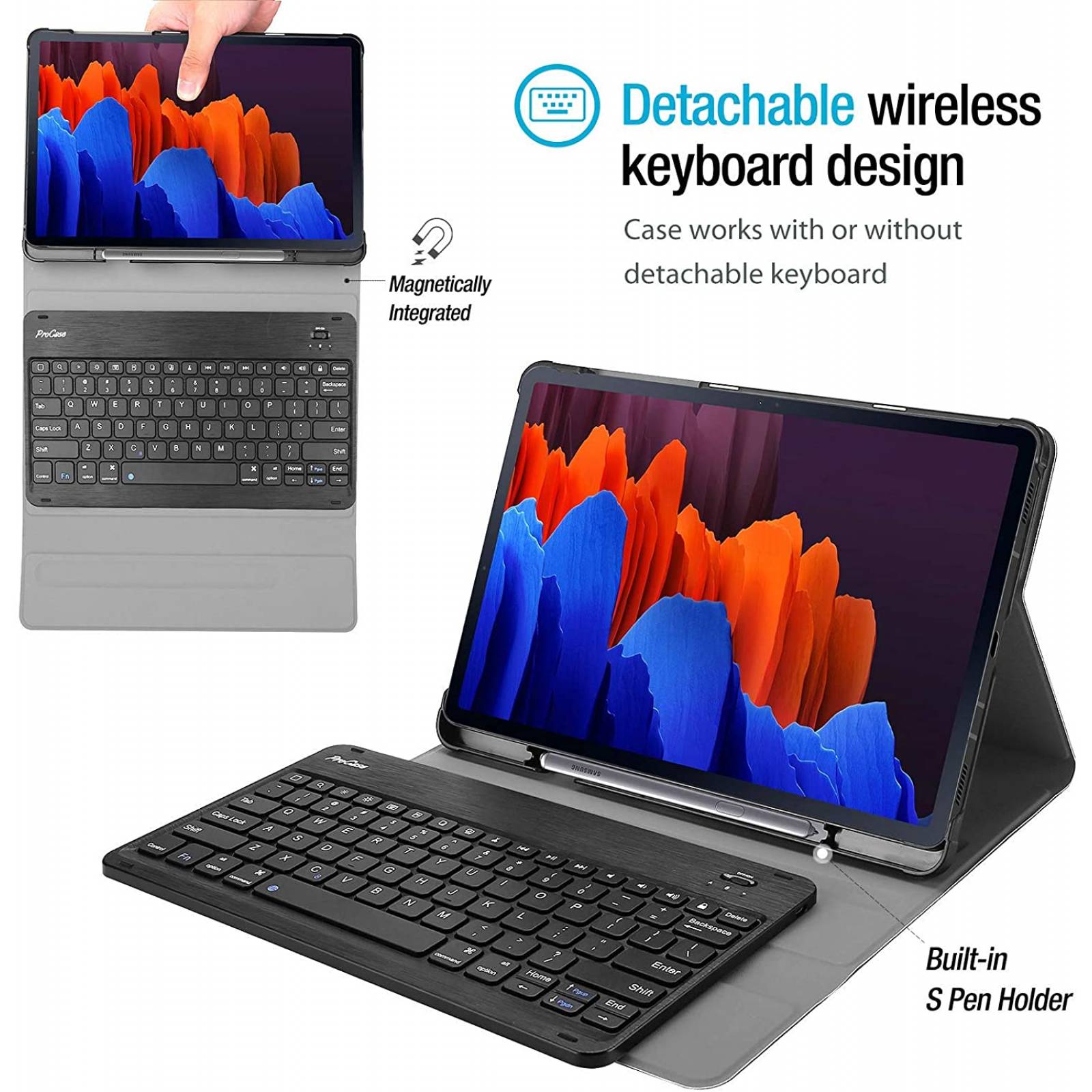 Funda Teclado Bluetooth Para Samsung Galaxy Tab S8+ X800
