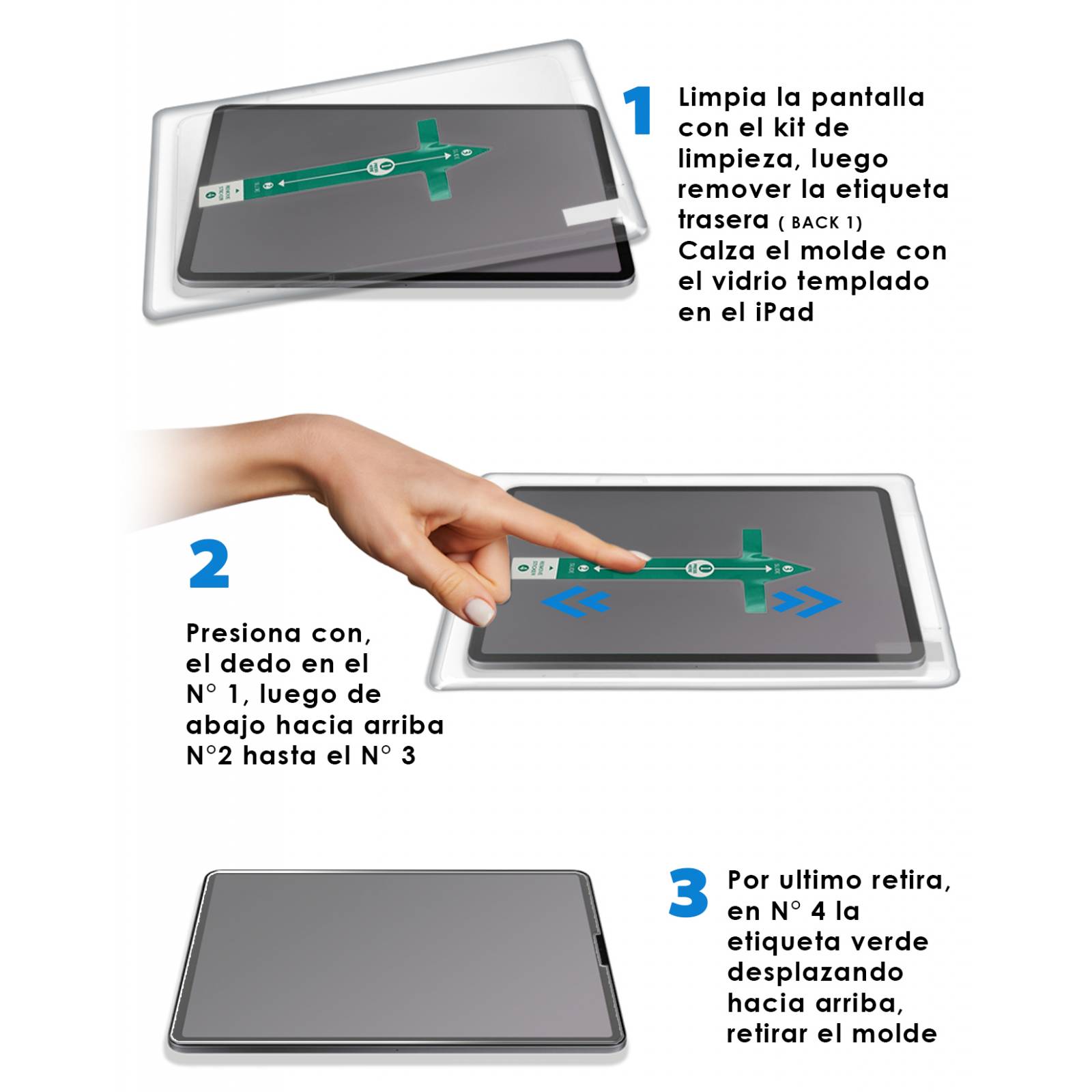Protector Pantalla Vidrio Templado TEKNET para iPad Air 4 + aplicador