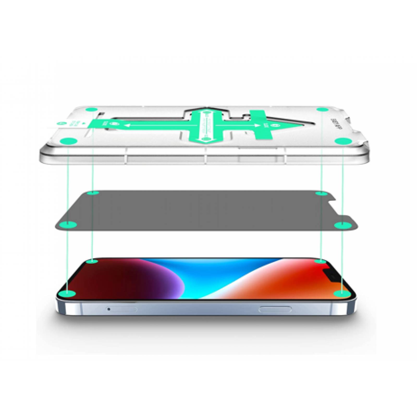 Protector para iPhone 13 Pantalla Privacidad + aplicador