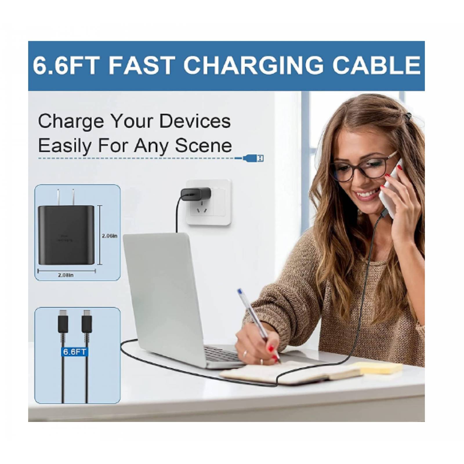 Cargador Original 45W Samsung Cable Tipo C a C Carga Rapida