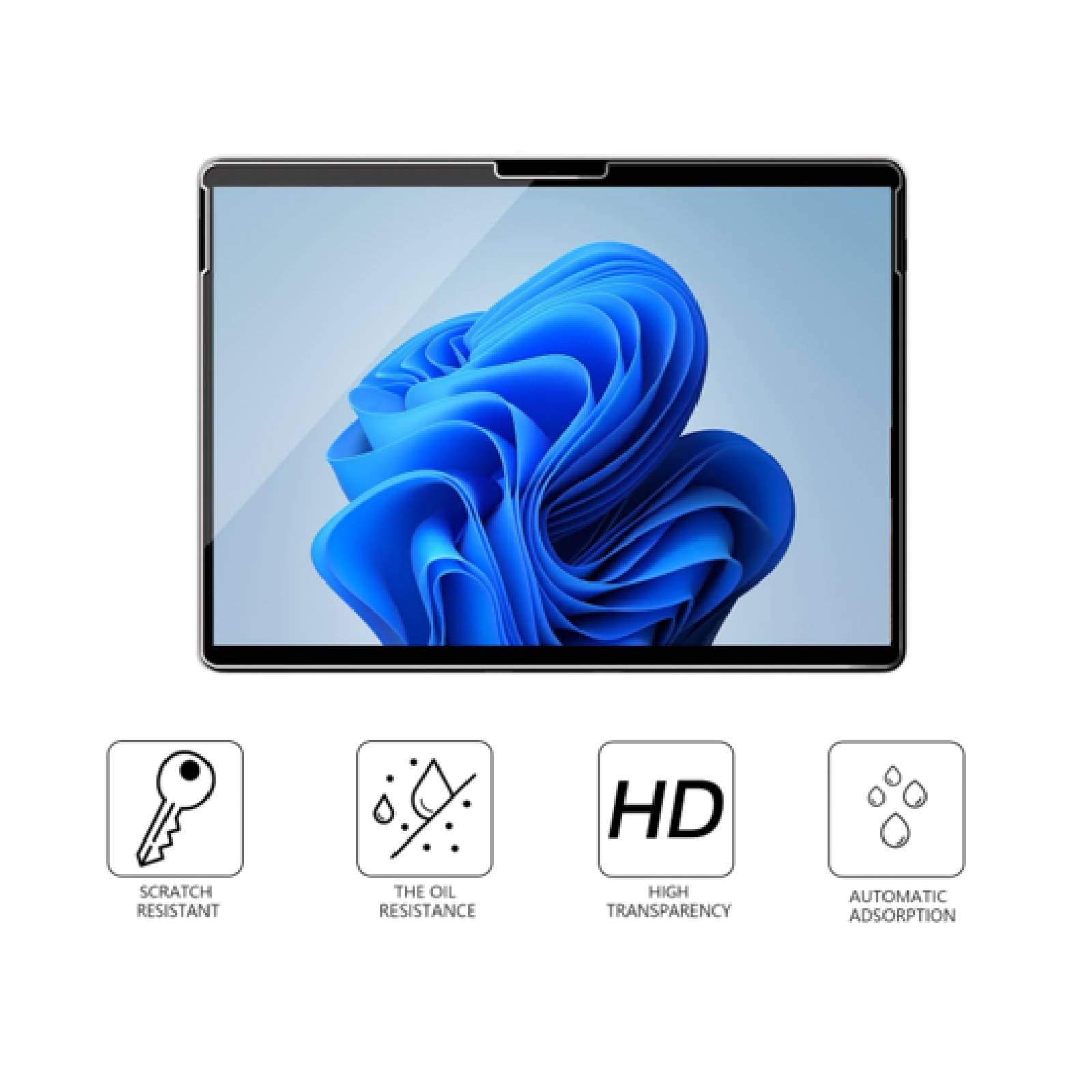 Mica Cristal Templado para Microsoft Surface Pro 9 8 13 pulg