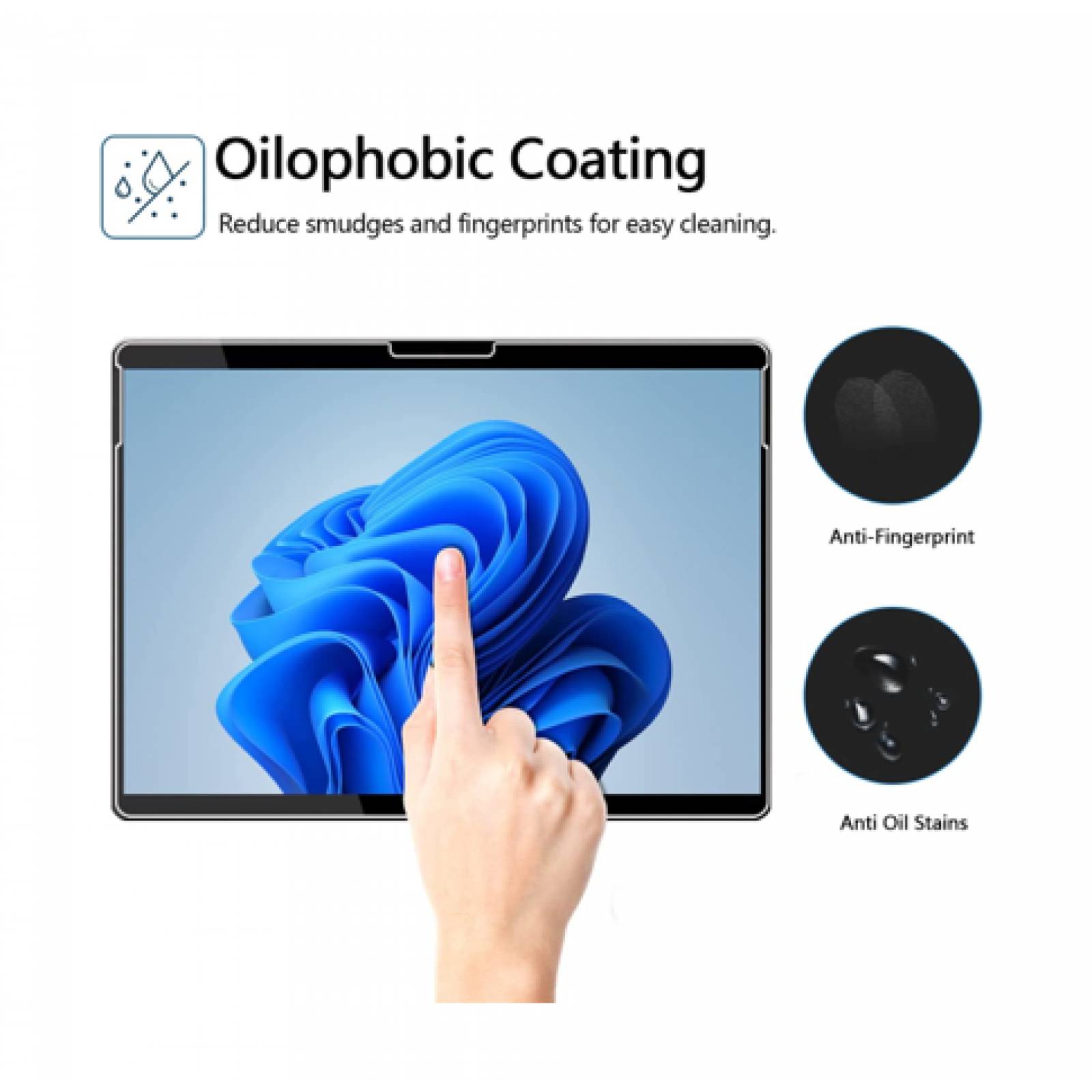 Mica Cristal Templado para Microsoft Surface Pro 9 8 13 pulg