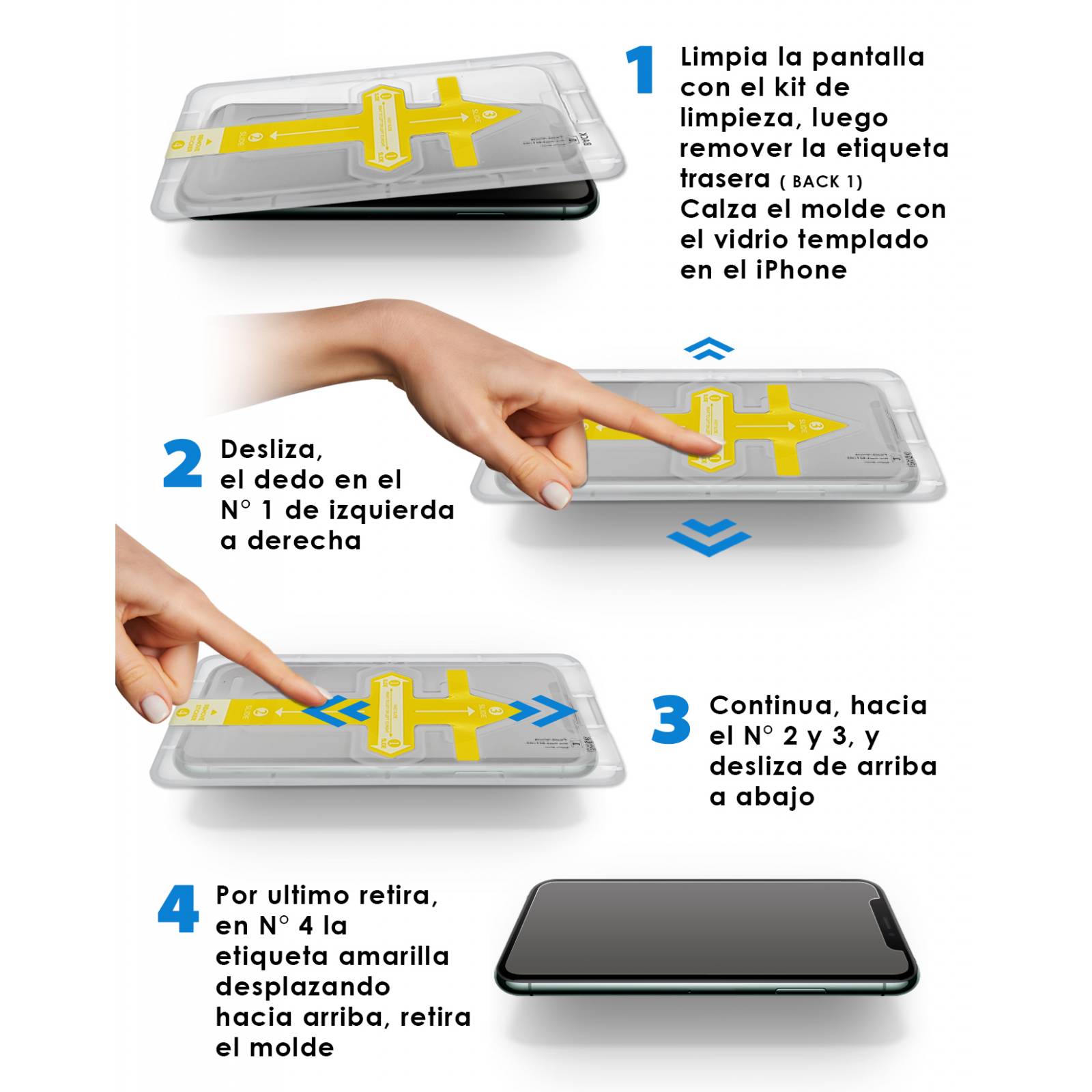 Protector para iPhone 15 Pro Pantalla Premium + aplicador