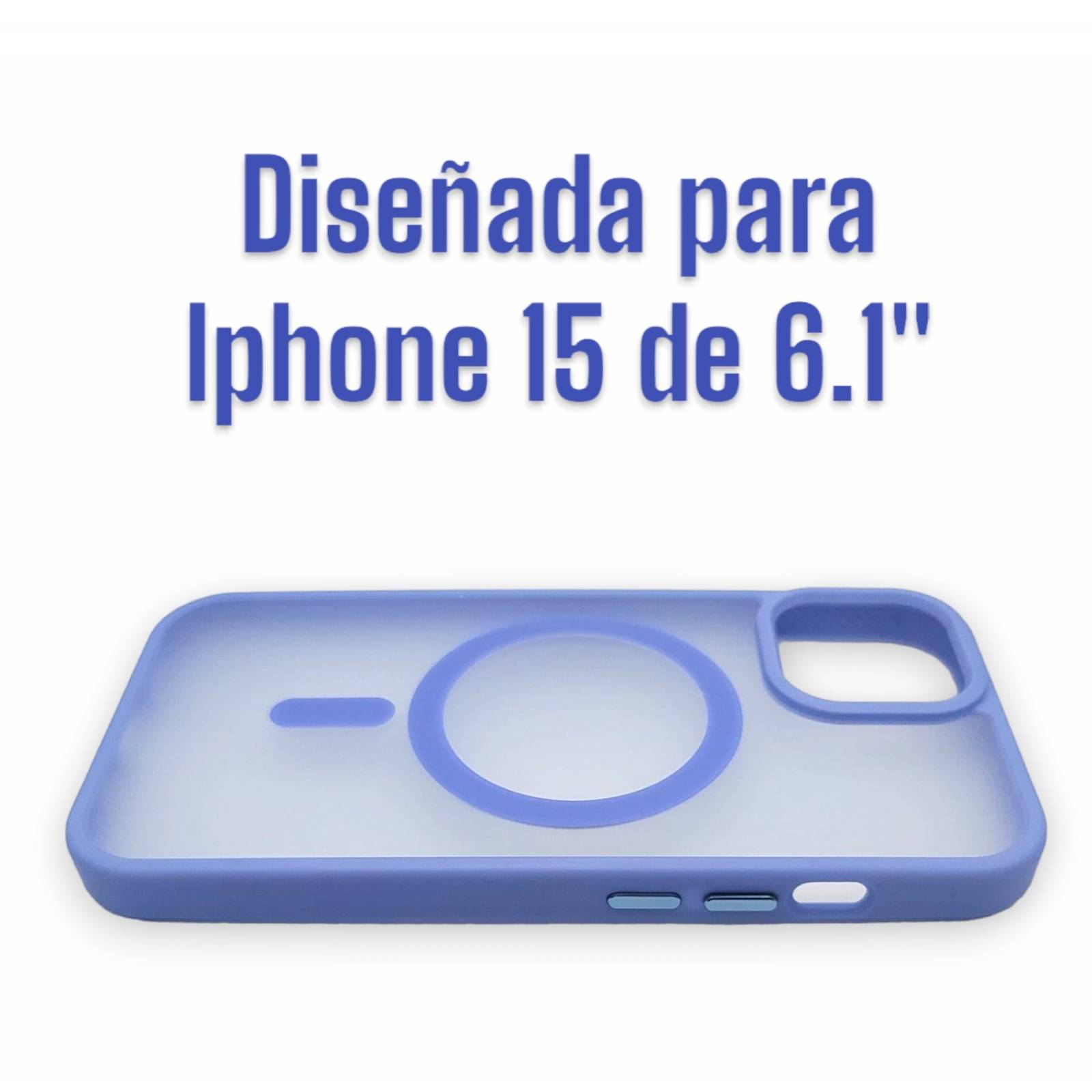 Funda Case Magsafe Mate translúcida para IPhone 15