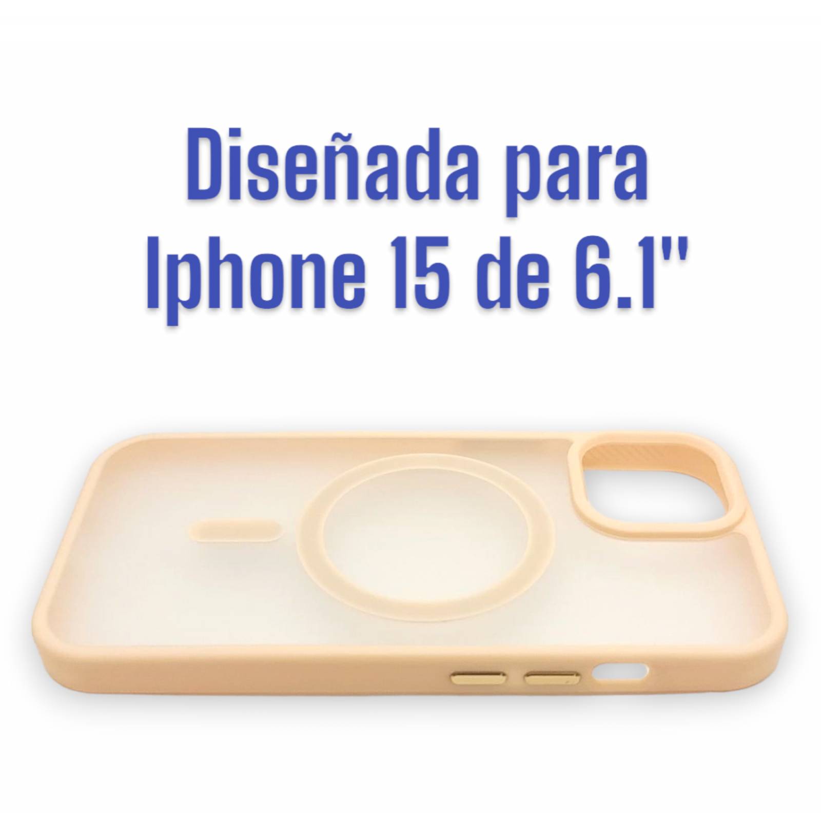 Funda Case Magsafe Mate translúcida para IPhone 15