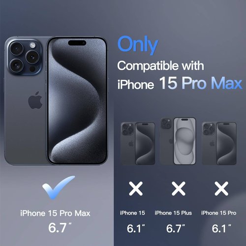 Funda tipo libro con función soporte para iPhone 15 Pro Max