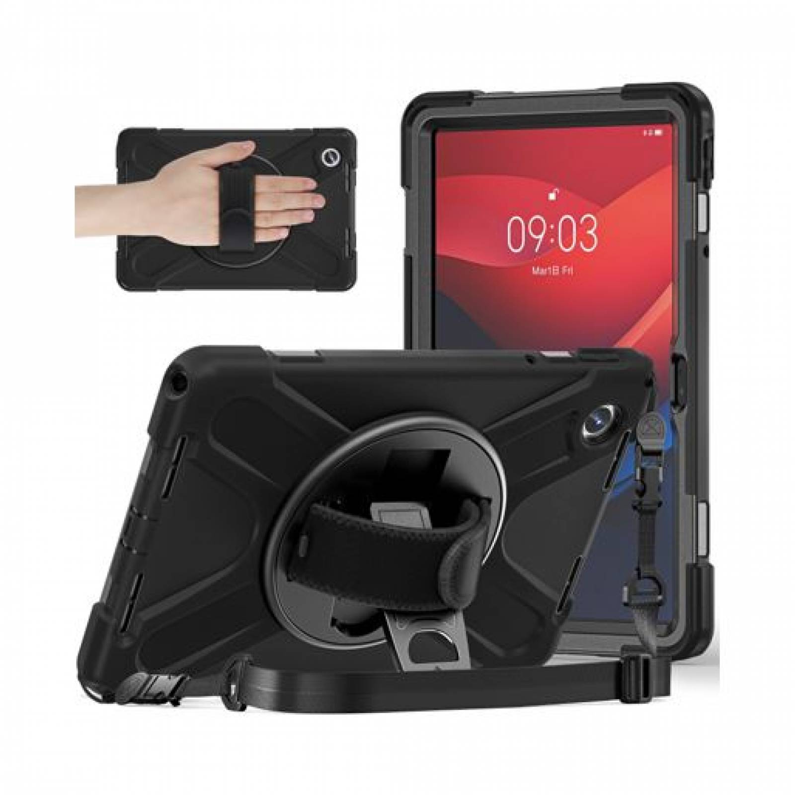 Teknet Funda para Lenovo Tab M11 TB330 de 11 Pulg  Uso Rudo correa