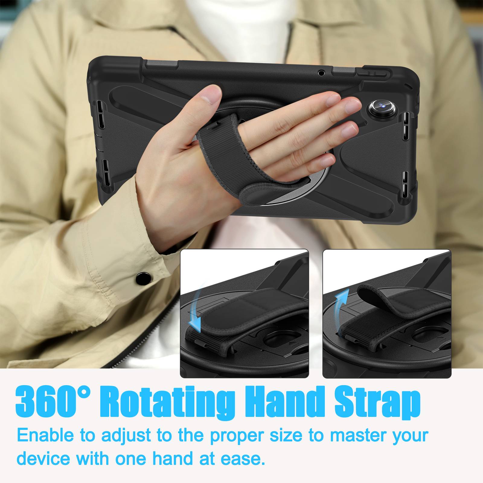 Teknet Funda para Lenovo Tab M11 TB330 de 11 Pulg  Uso Rudo correa