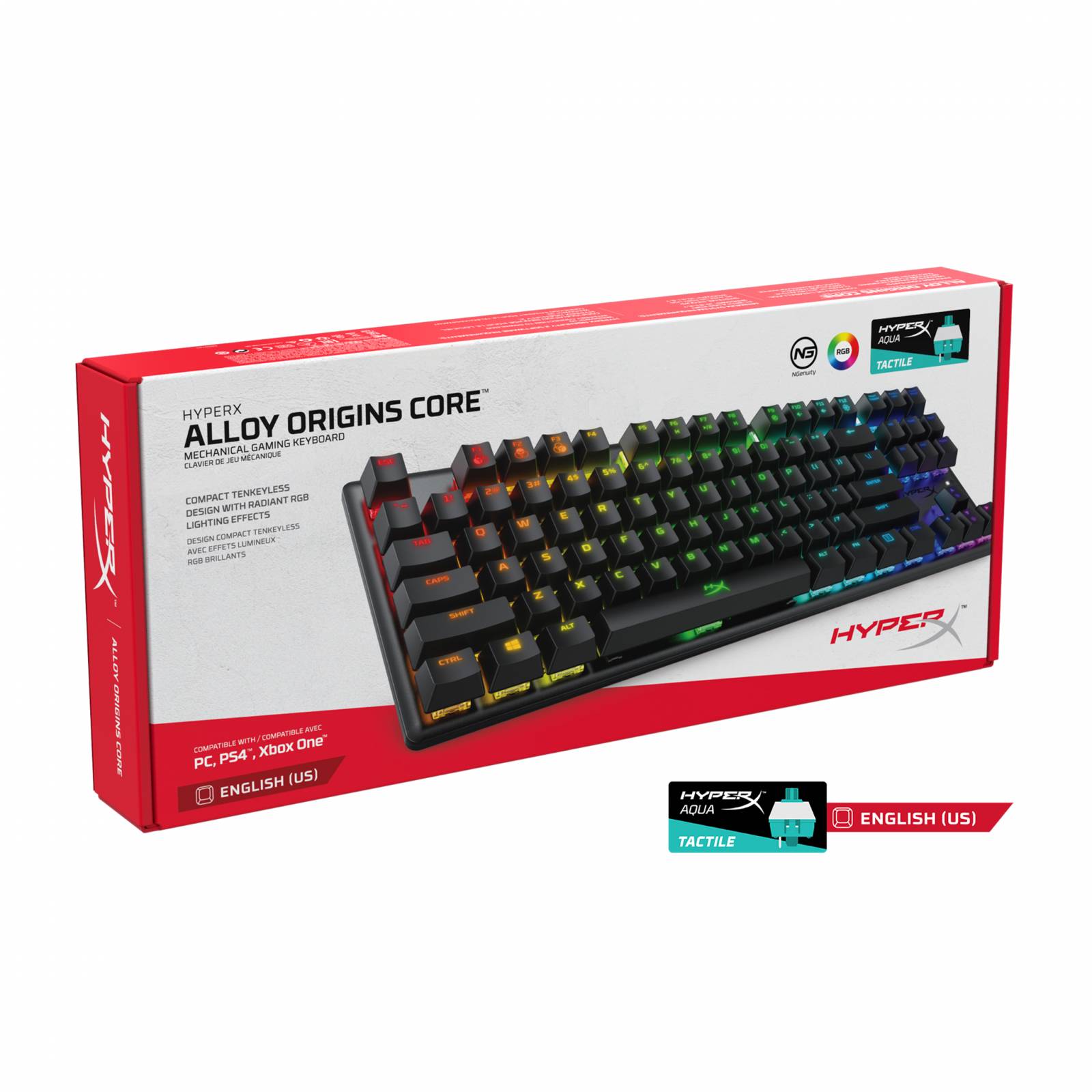Teclado Mecánico Hyper X Alloy Origins RGB Ngenuity Gaming