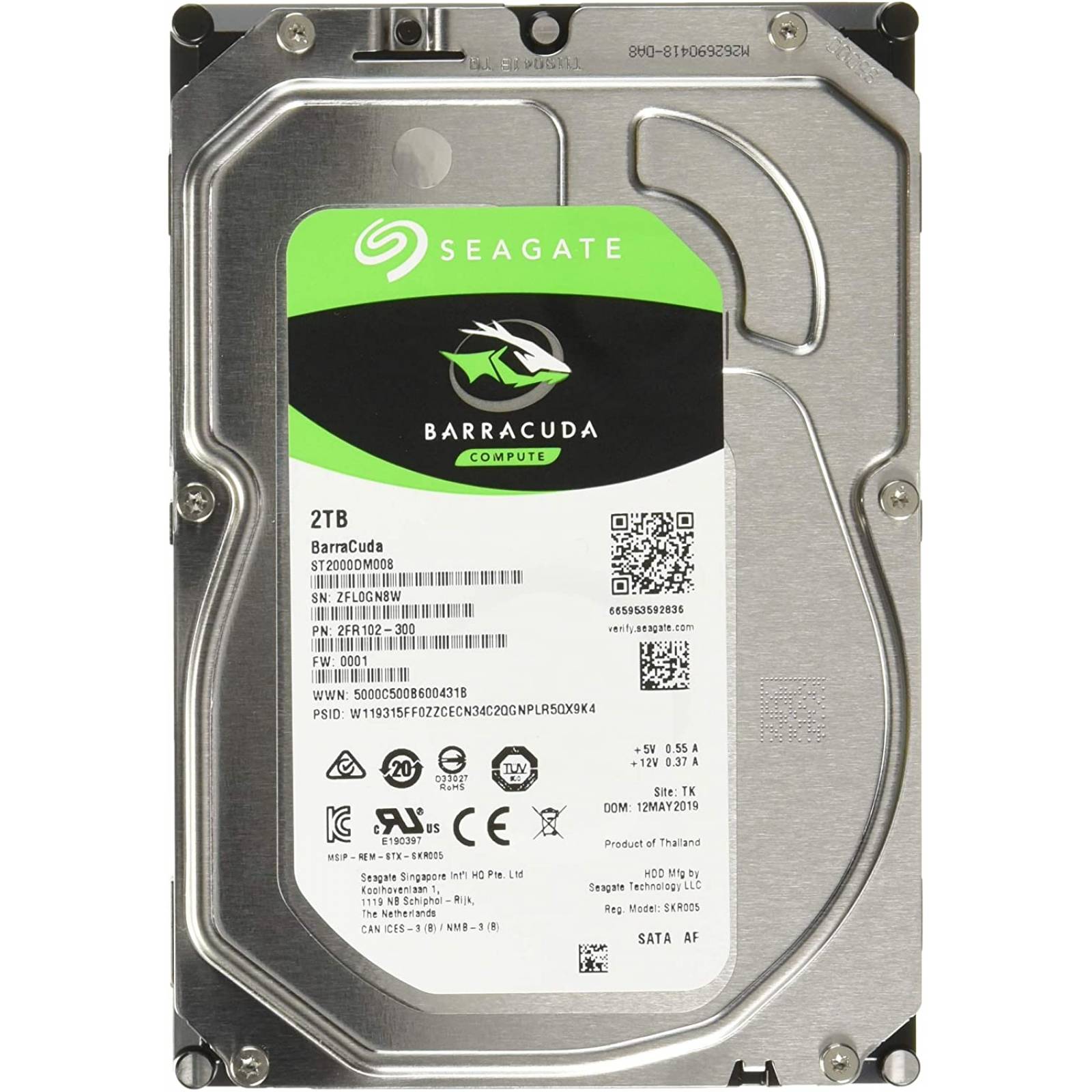 Disco Duro Interno Seagate Sata III ST2000DM008 2Tb 35 Pulg 