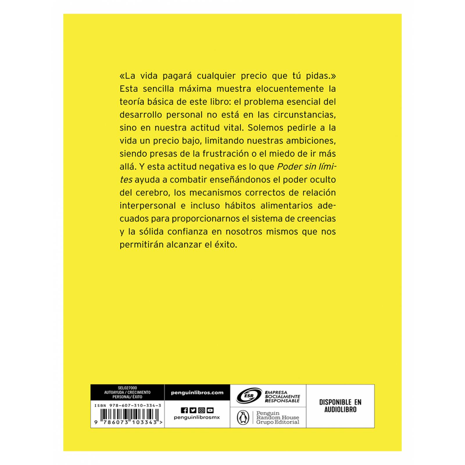 Libro Poder sin límites Editorial Debolsillo Autor Anthony Robbins