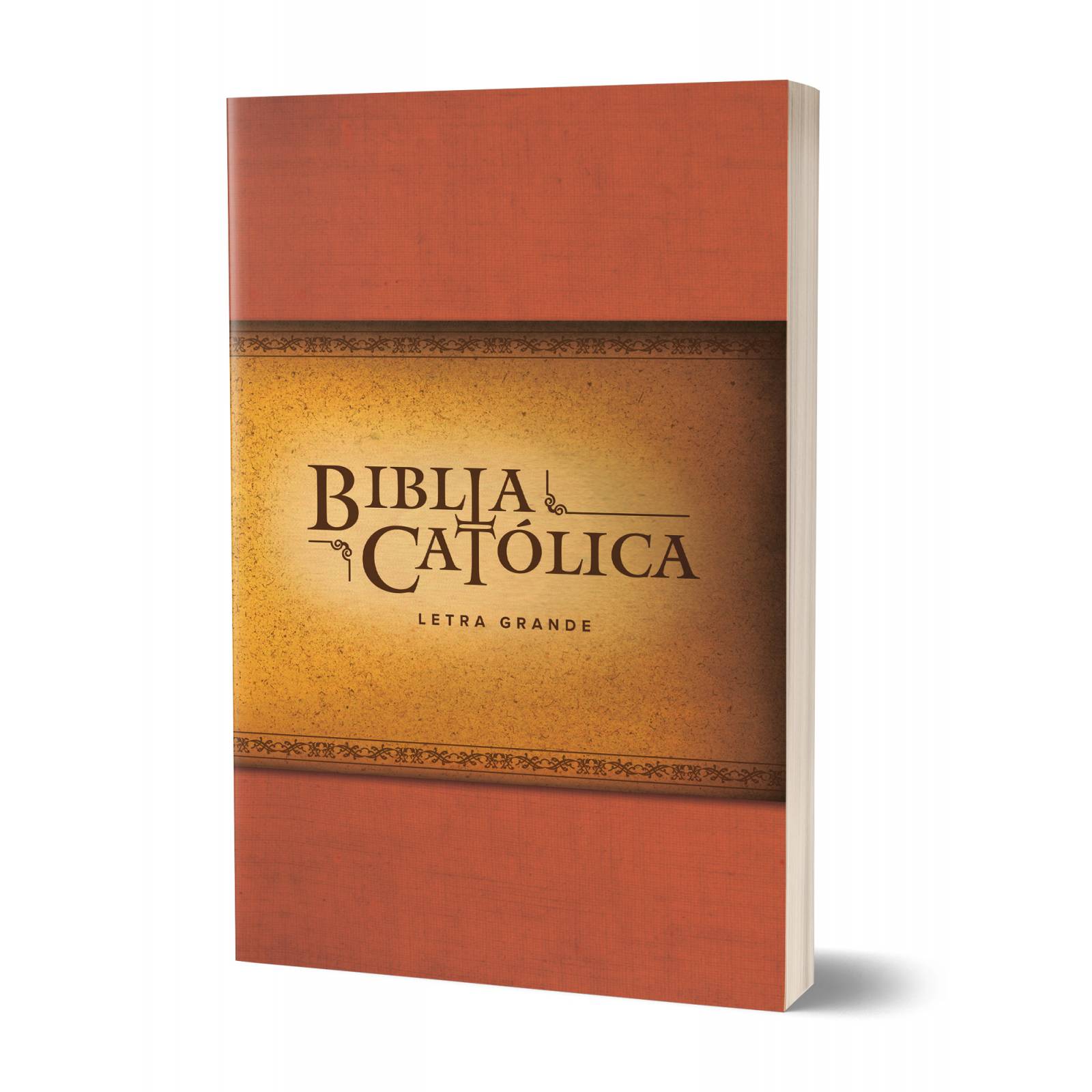 La Biblia Católica: Edición letra grande. Rústica, roja.