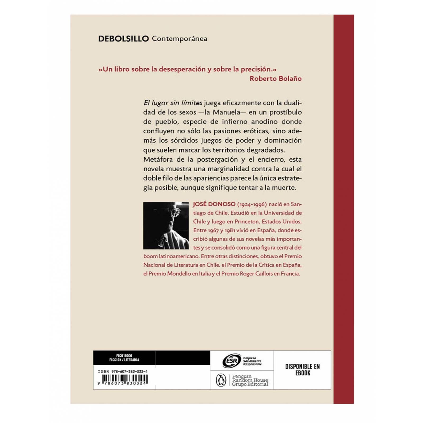 Libro El lugar sin límites Editorial Debolsillo Autor José Donoso