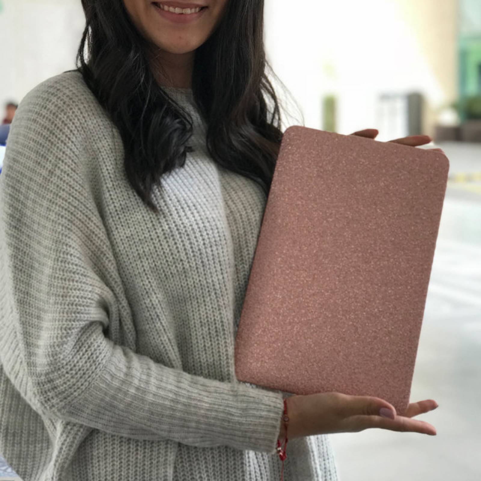 CARCASA FUNDA PROTECTOR CASE izÜg para Macbook Air 11 A1465/A1370 GLITTER ROSA