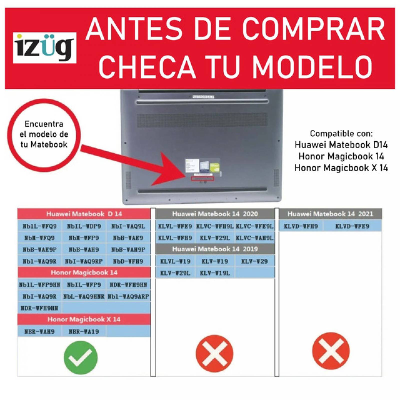 Carcasa Funda protector  Para Huawei Matebook D14 Crystal