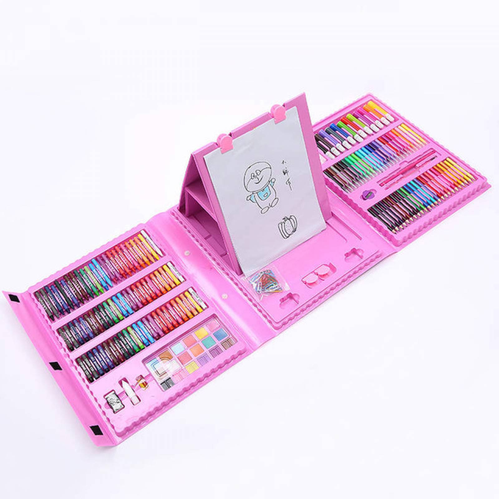 208 piezas arte niños, kits de arte dibujo, lápices de colores