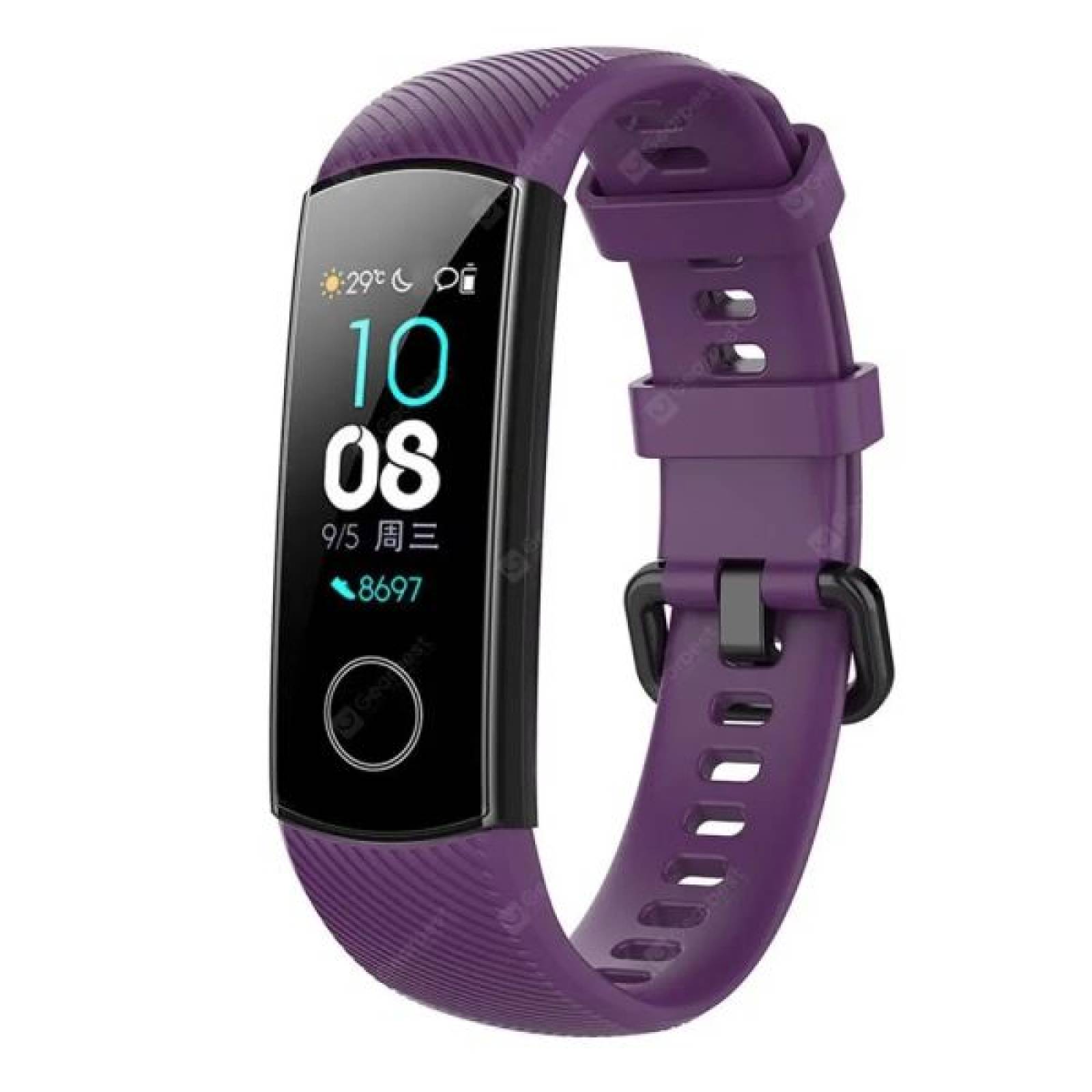 Correa de silicon para Huawei Honor band 4 y Honor Band 5 Purpura