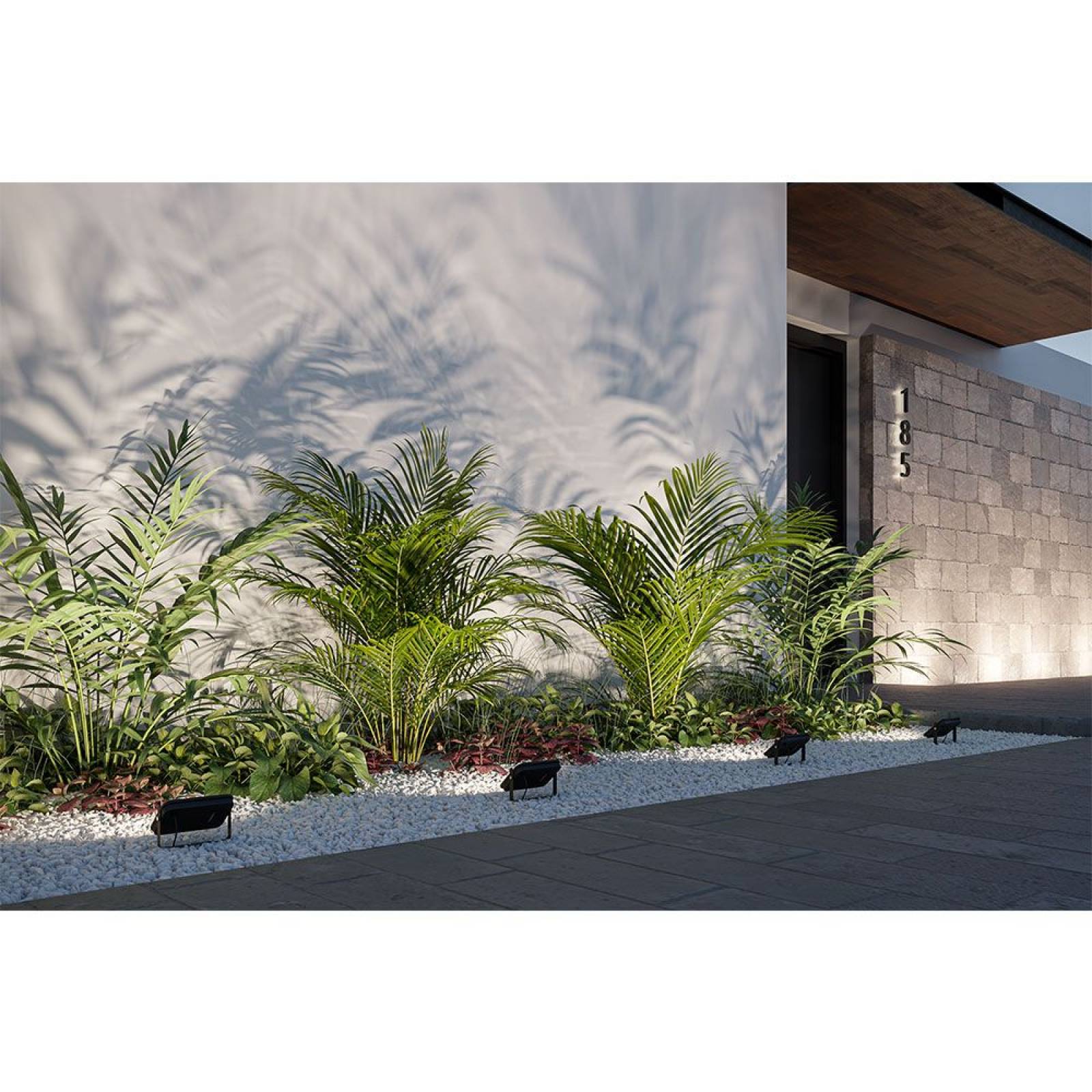 Reflector LED  para piso chico, 30 W luz fría (6 500 K), negro - Illux