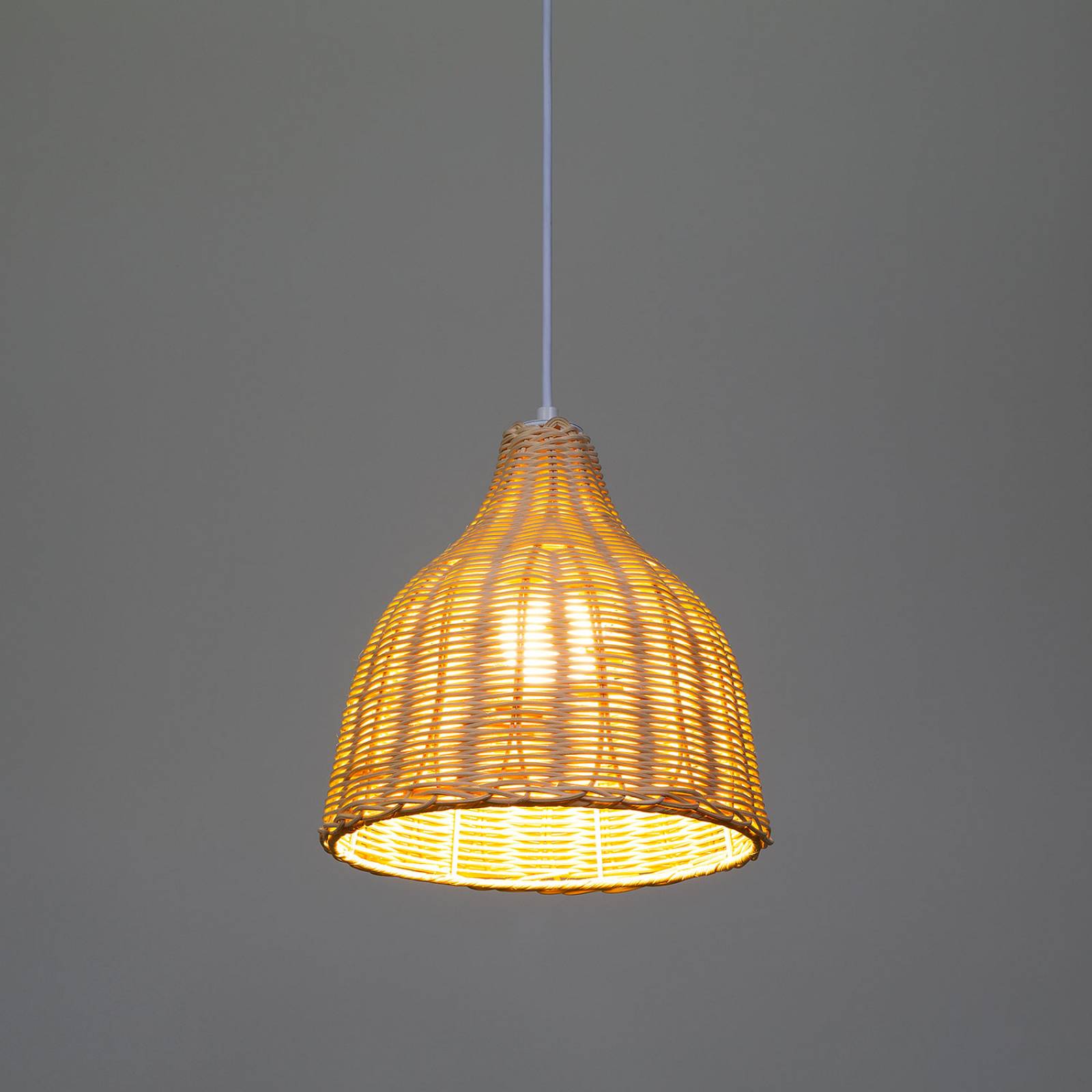 Lámpara de bambú colgante, estilo rustico, mimbre, ideal para salas y restaurantes, luz cálida DL-2404.MB