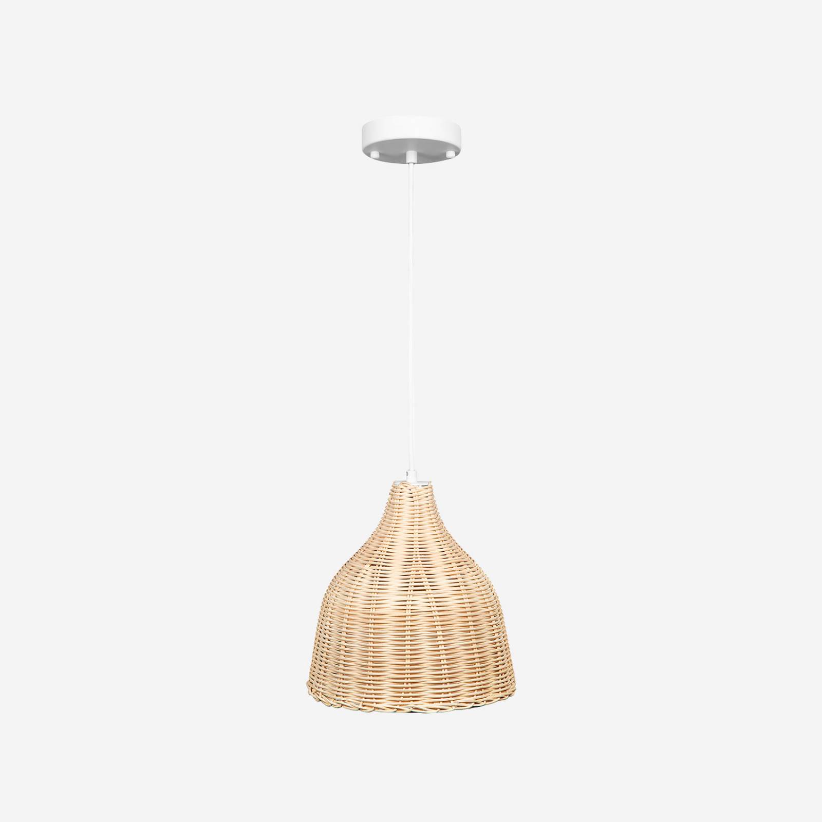 Lámpara de bambú colgante, estilo rustico, mimbre, ideal para salas y restaurantes, luz cálida DL-2404.MB