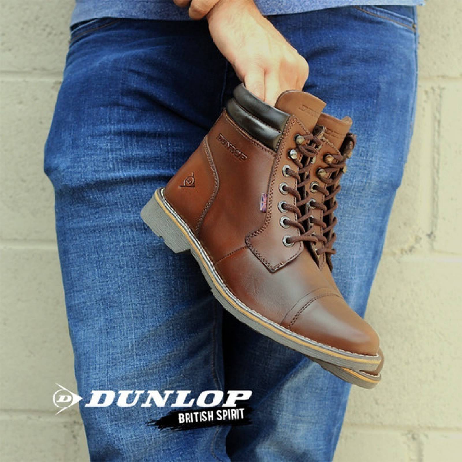 Calzado Bota Urbana Café piel ideal para uso urbano Dunlop 621801