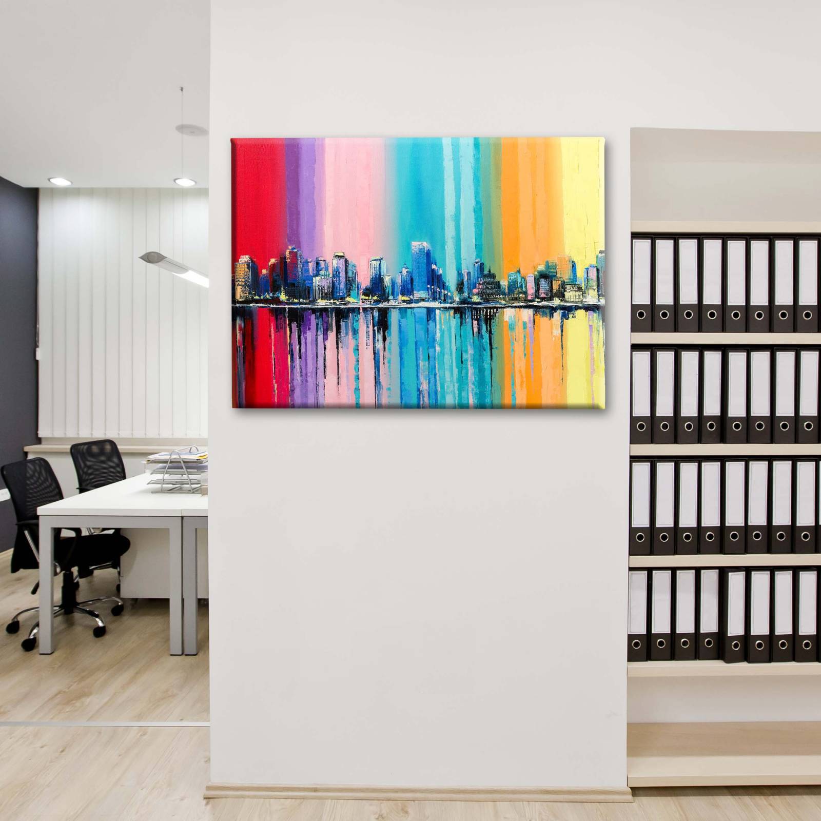 Cuadro Decorativo Canvas Abstracto Ciudad Fantasía 180x120