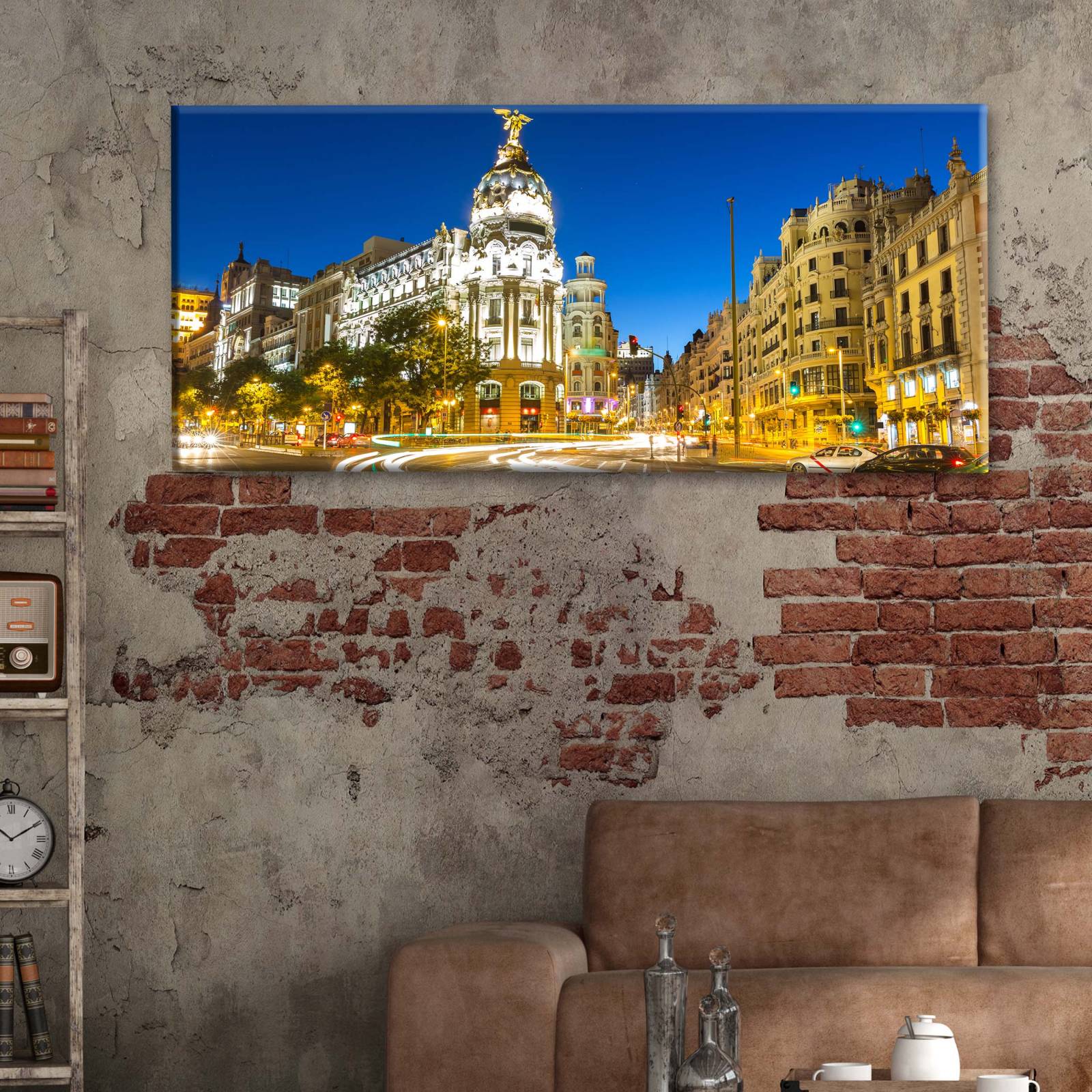 Cuadro Decorativo Canvas Gran Vía, Madrid 100x50