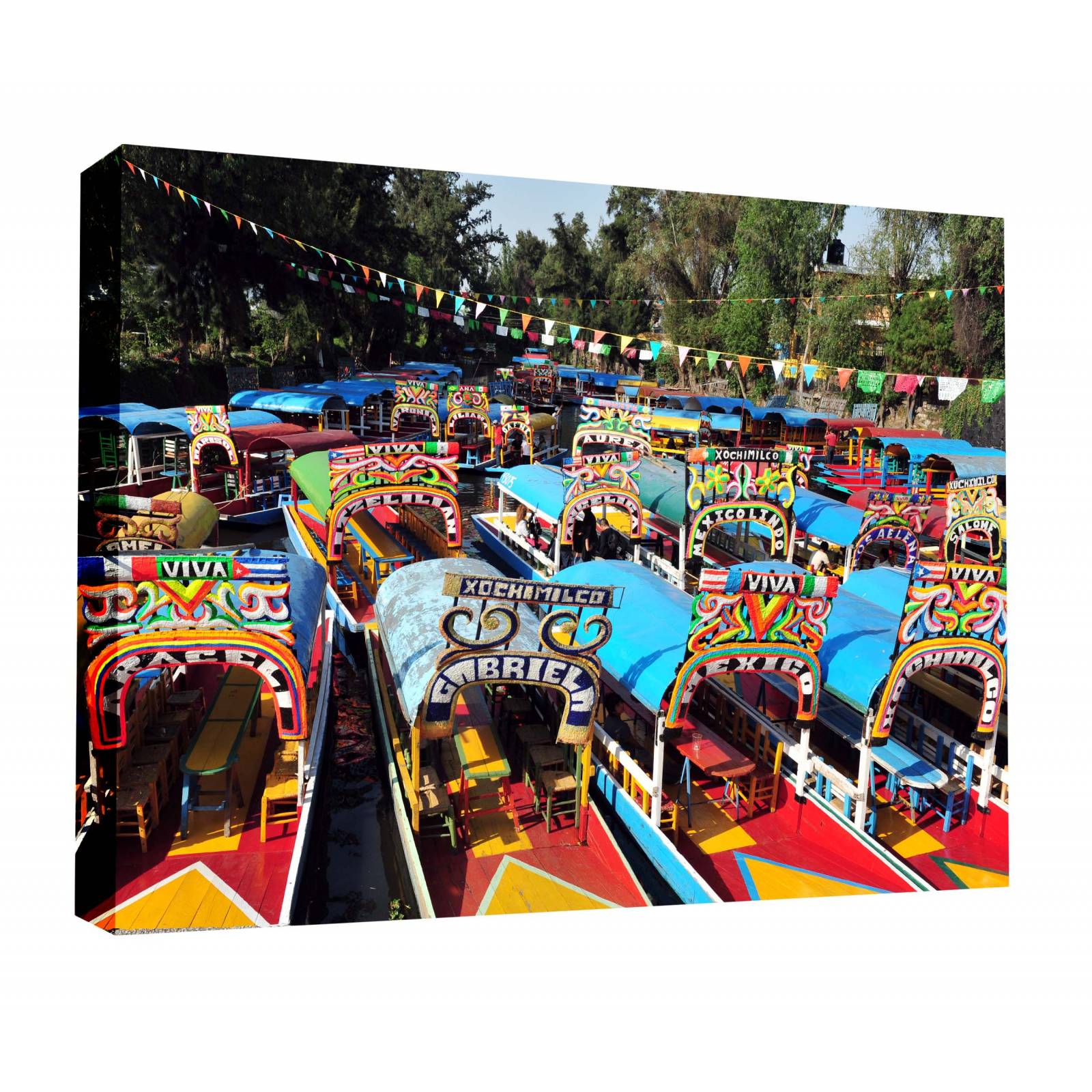 Cuadro Decorativo Canvas Trajineras, Xochimilco 105x70