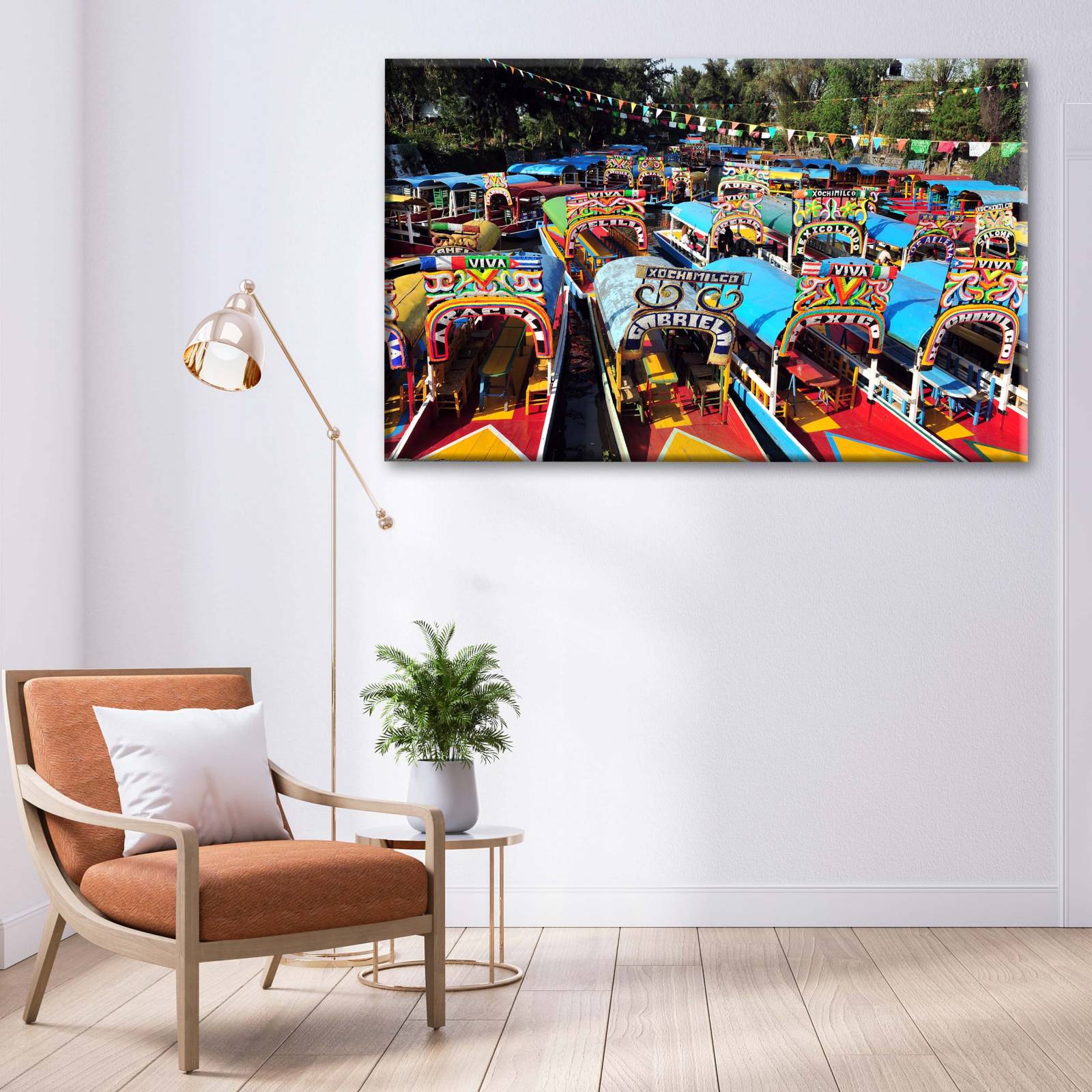 Cuadro Decorativo Canvas Trajineras, Xochimilco 105x70