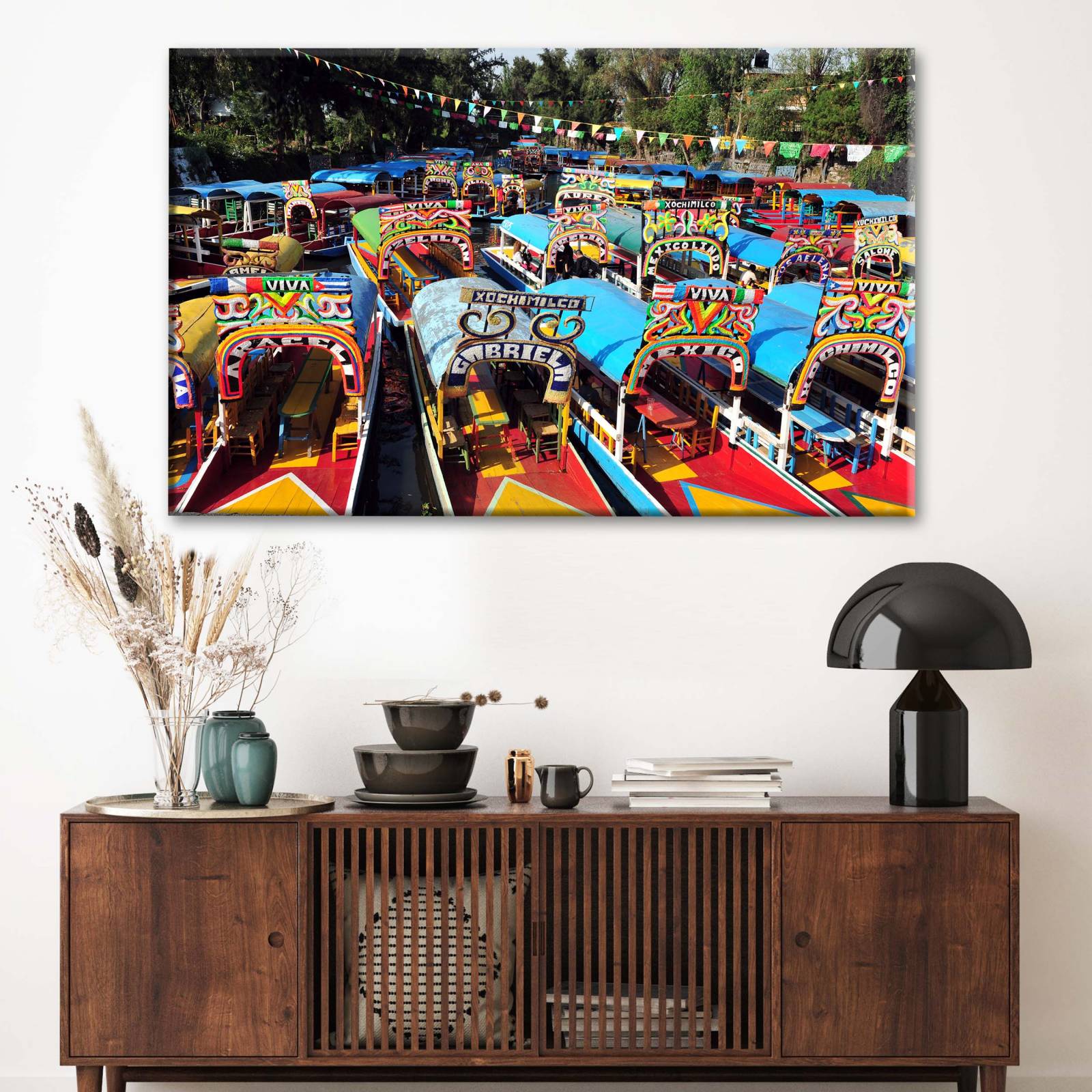 Cuadro Decorativo Canvas Trajineras, Xochimilco 105x70