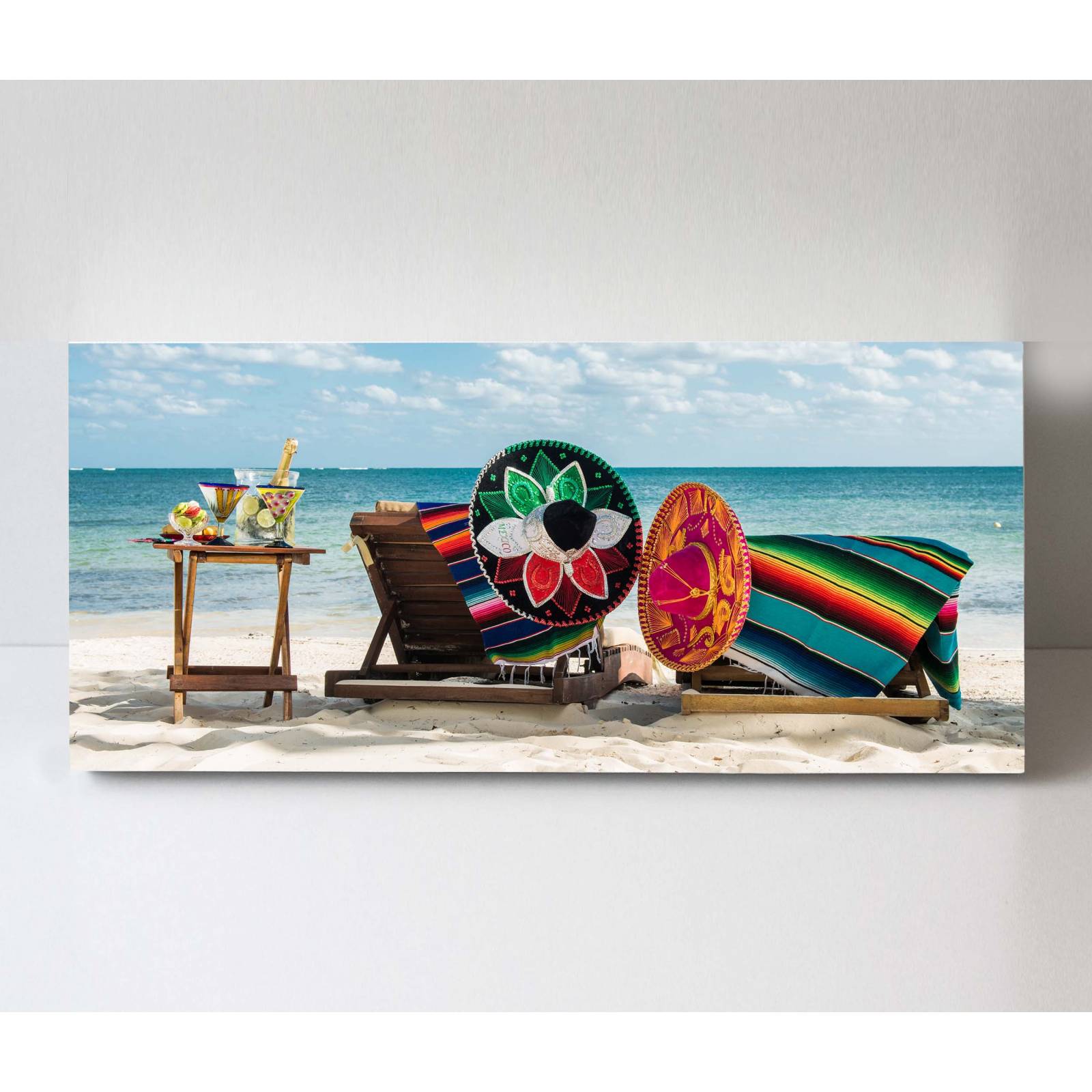 Cuadro Decorativo Canvas Mar Caribe Playa Mexicana 150x50