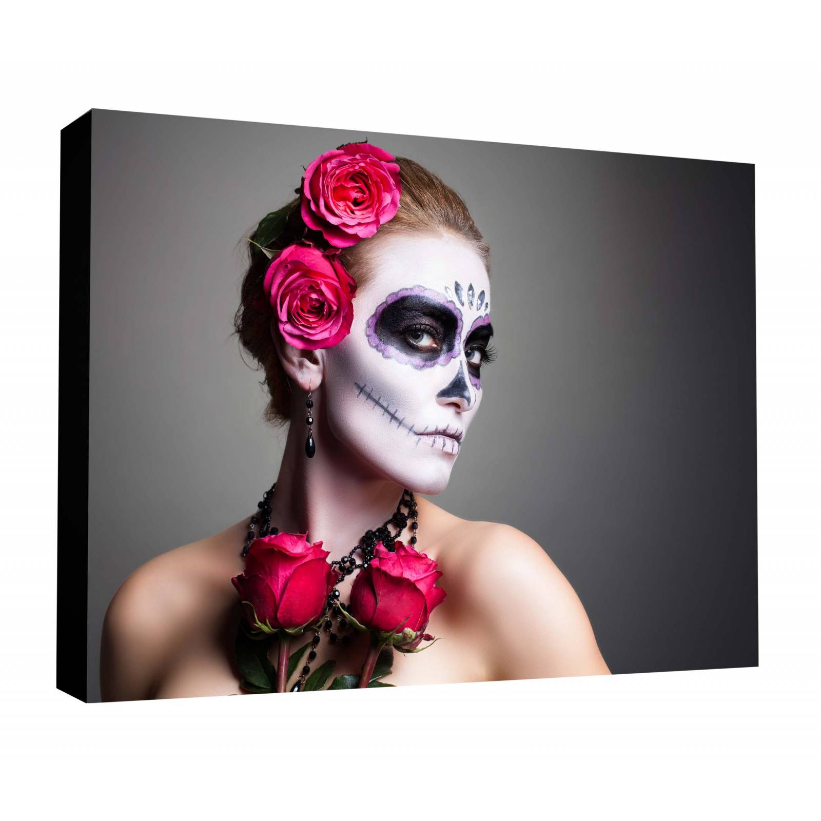 Cuadro Decorativo Canvas Maquillaje de Catrina 75x50
