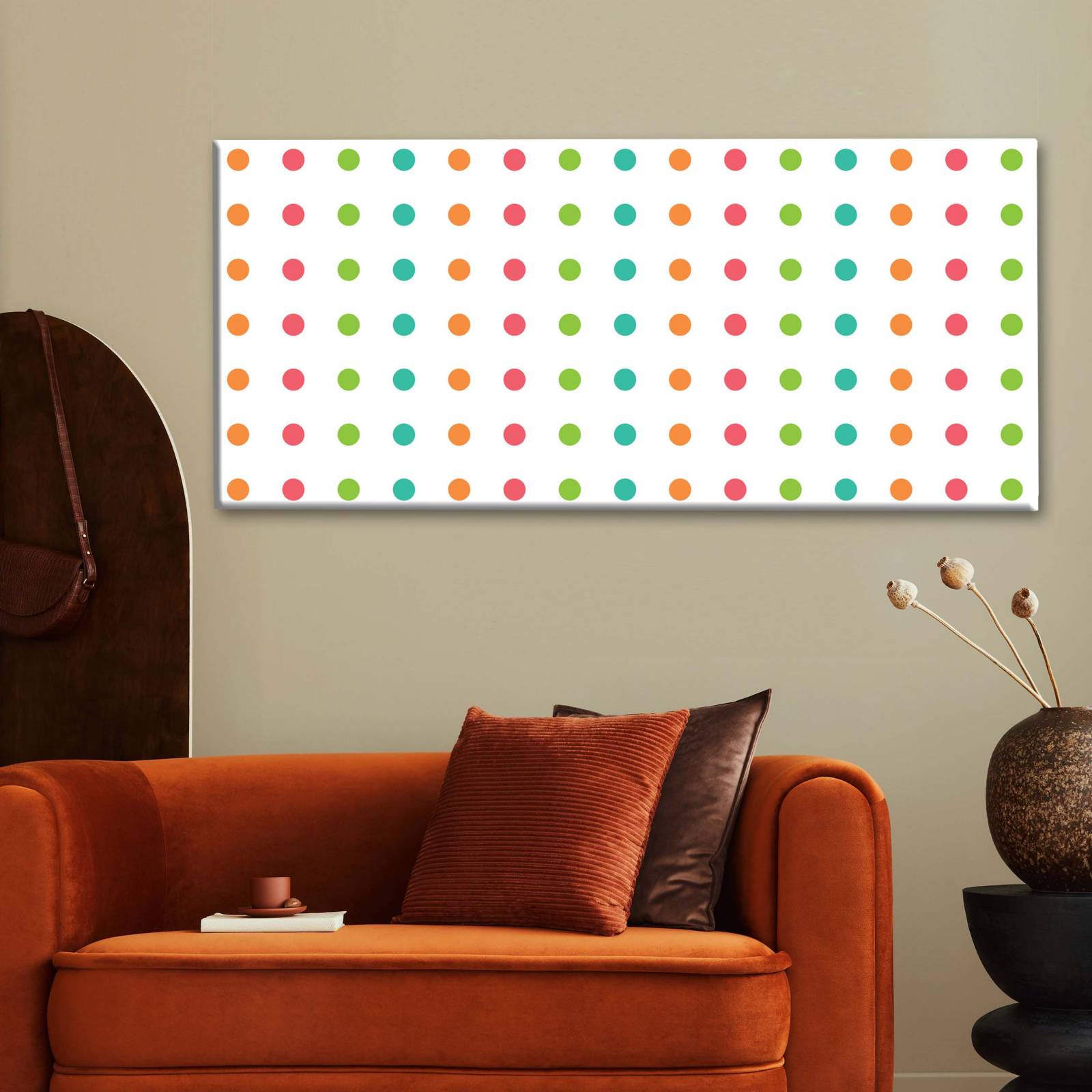 Cuadro Decorativo Canvas Linea de puntos 80x40