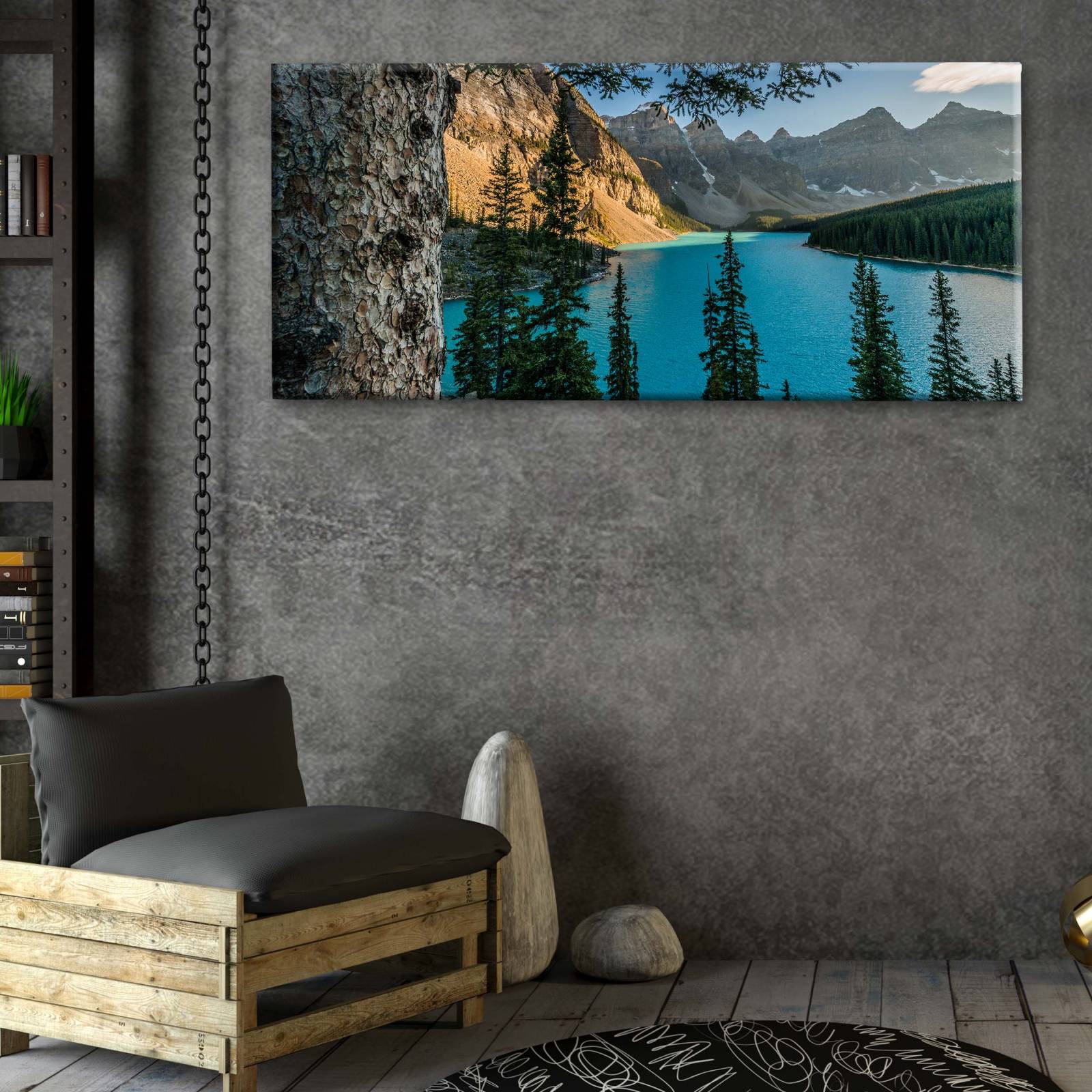 Cuadro Decorativo Canvas Lago Moraine, Canada 100x50
