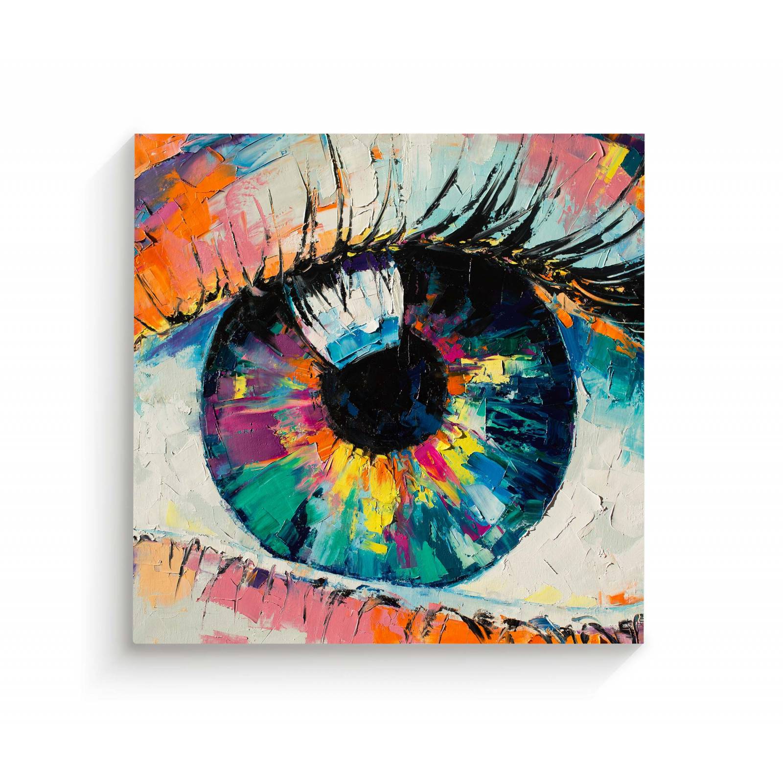 Cuadro Decorativo Canvas Pintura de ojo óleo 30x30