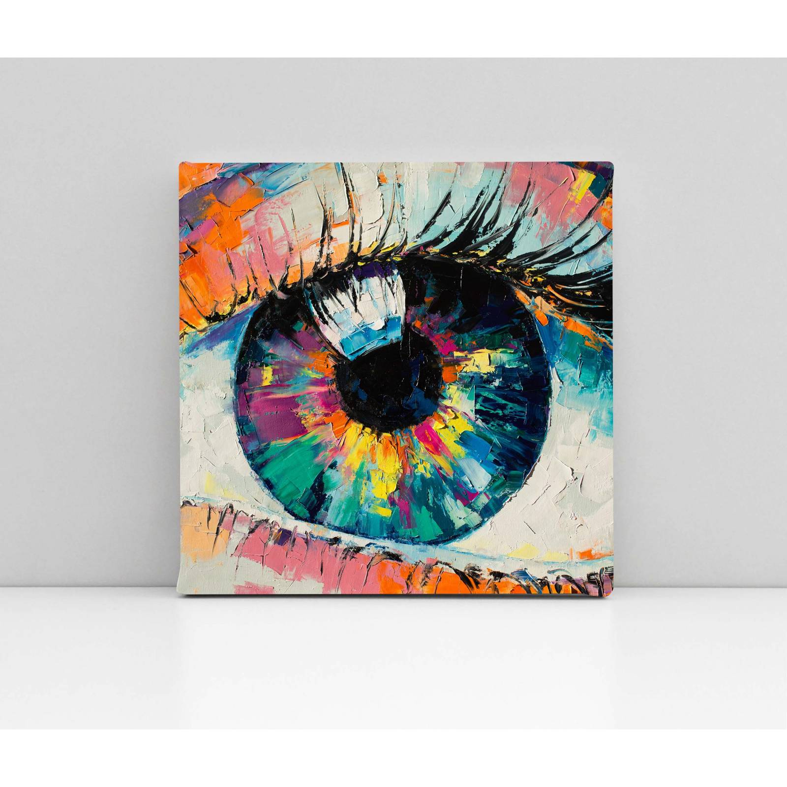 Cuadro Decorativo Canvas Pintura de ojo óleo 30x30