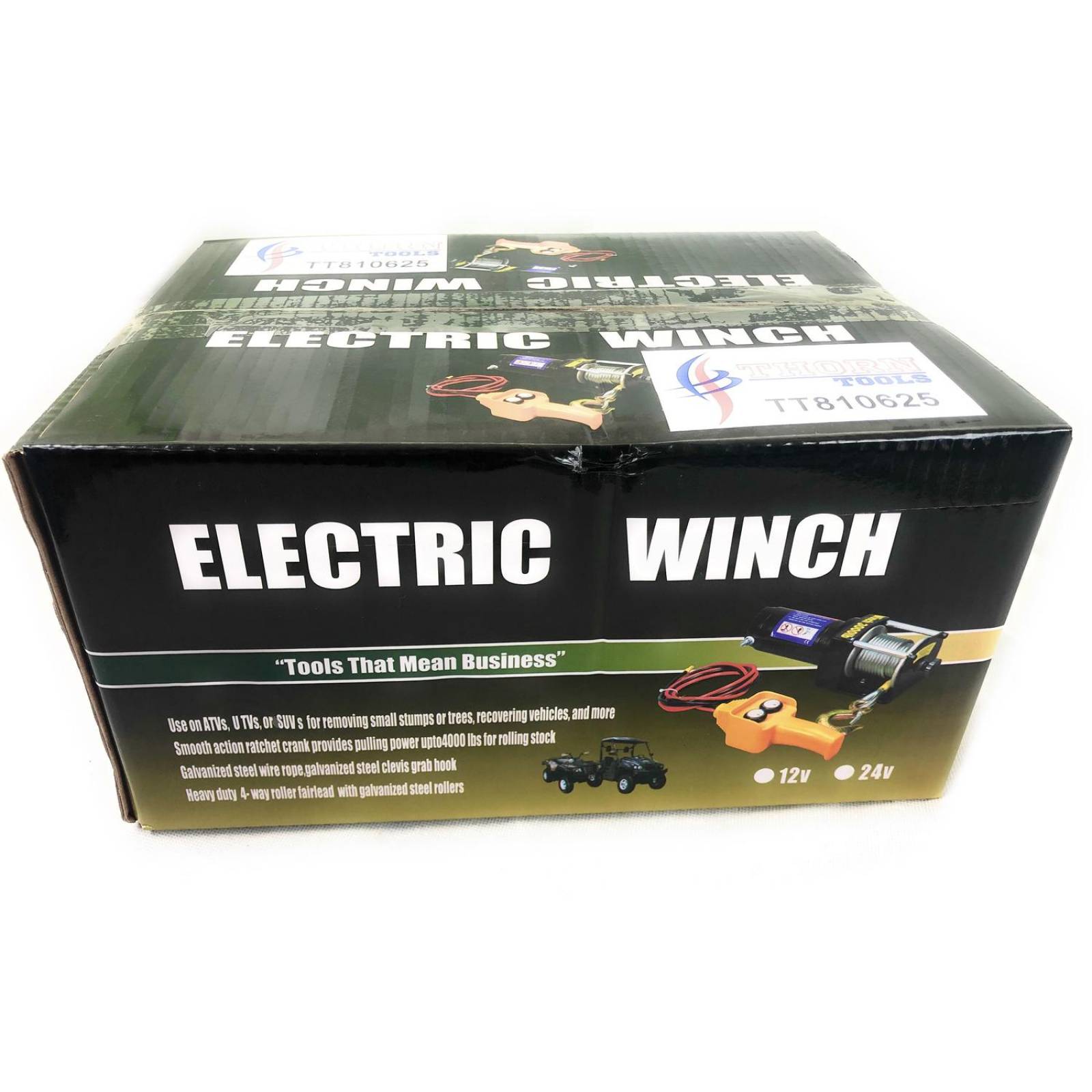 Winch electrico Thorn tools 2000Lb 12v Atv control rem 