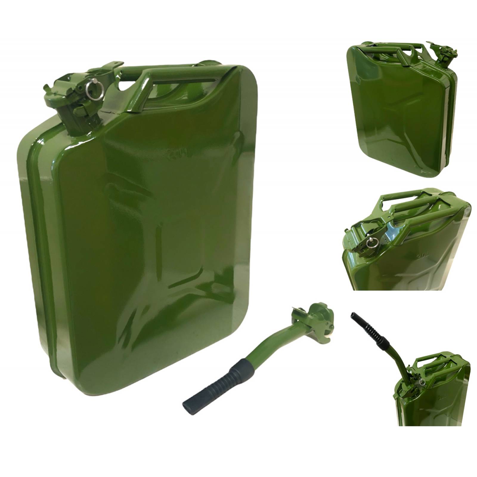 Tanque Bidon 20l Gasolina Metalico Verde TT81020