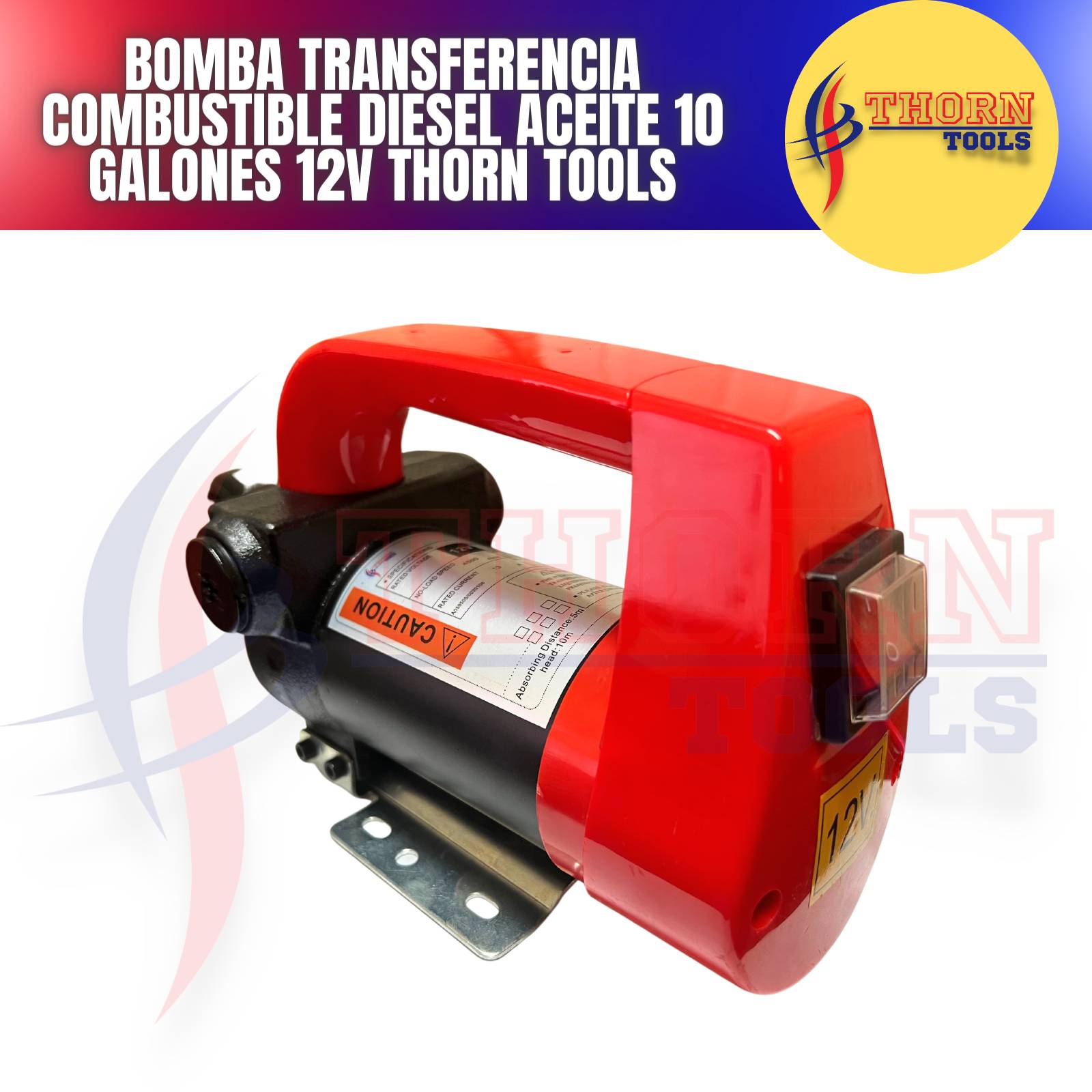 Bomba Transferencia de Diesel 10 Galones 12v thorn tools