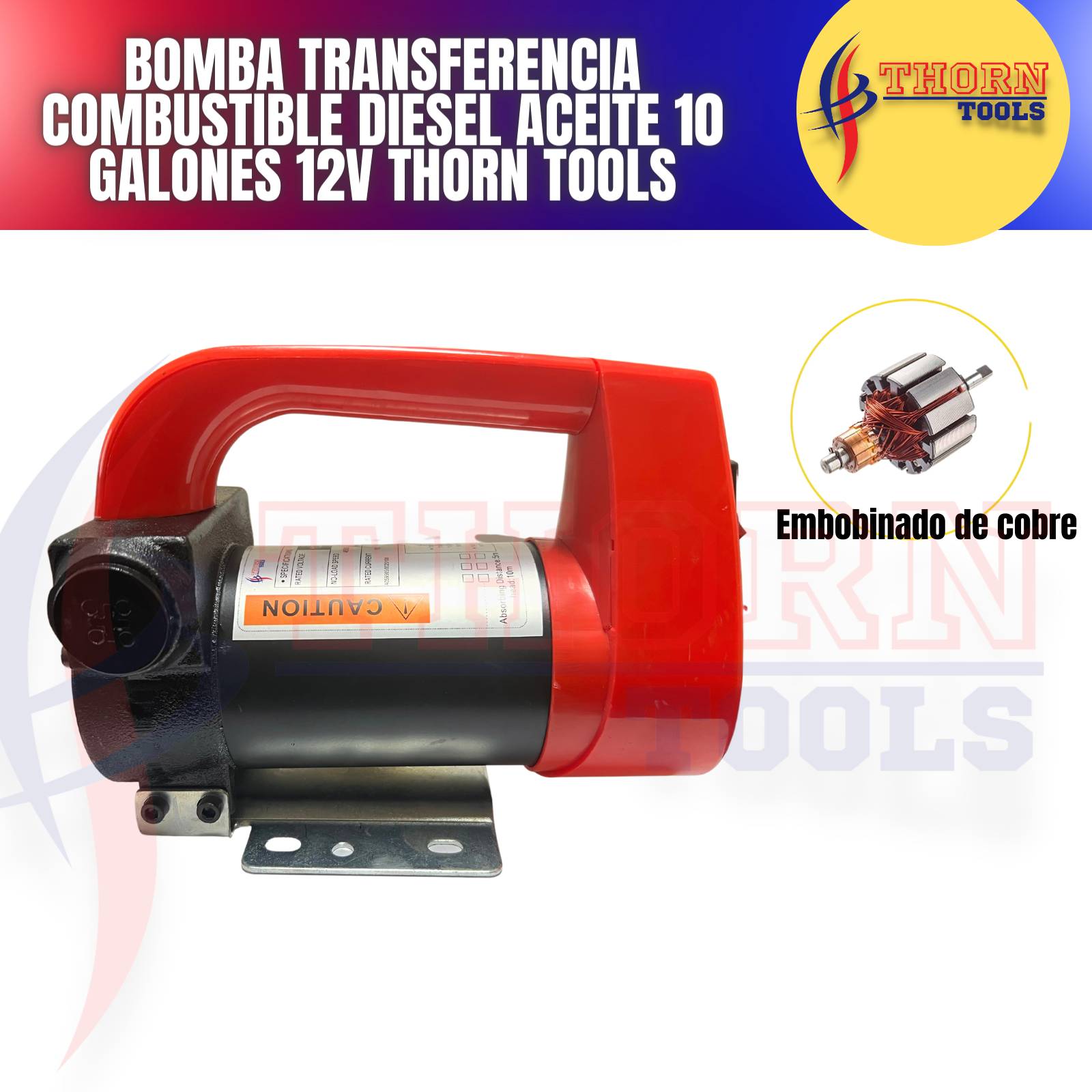 Bomba Transferencia de Diesel 10 Galones 12v thorn tools
